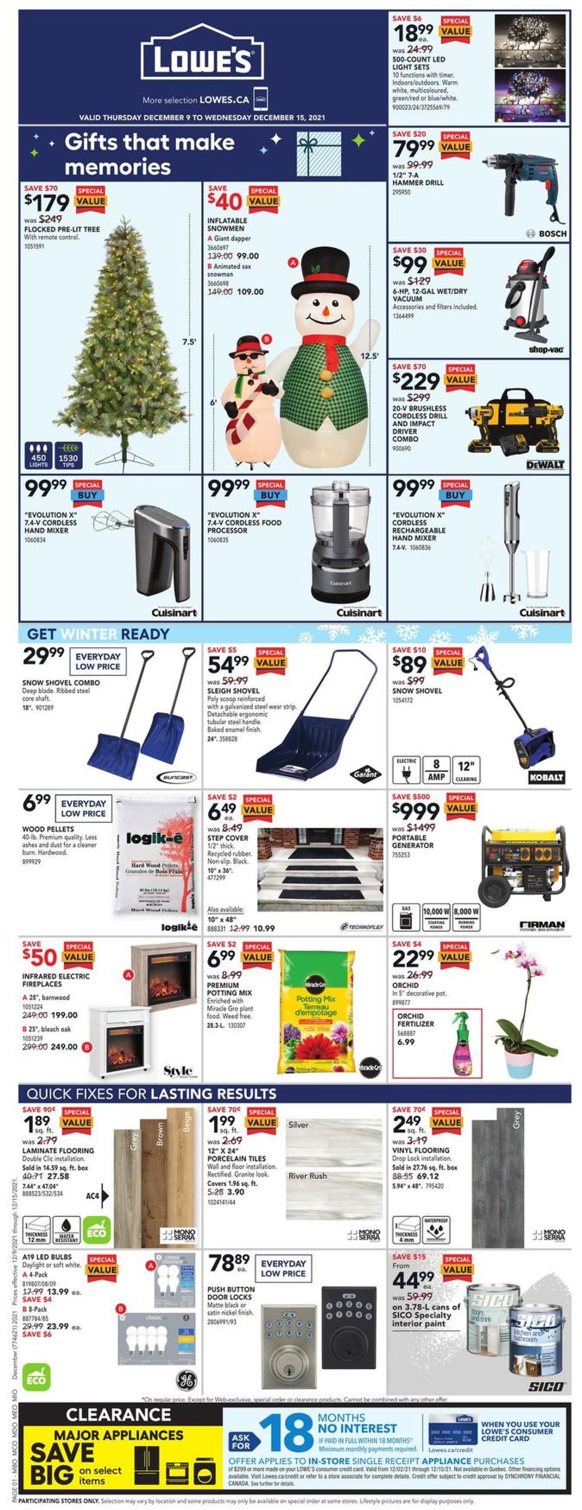 Lowes XMAS 2021 Flyer - 12/09-12/15/2021