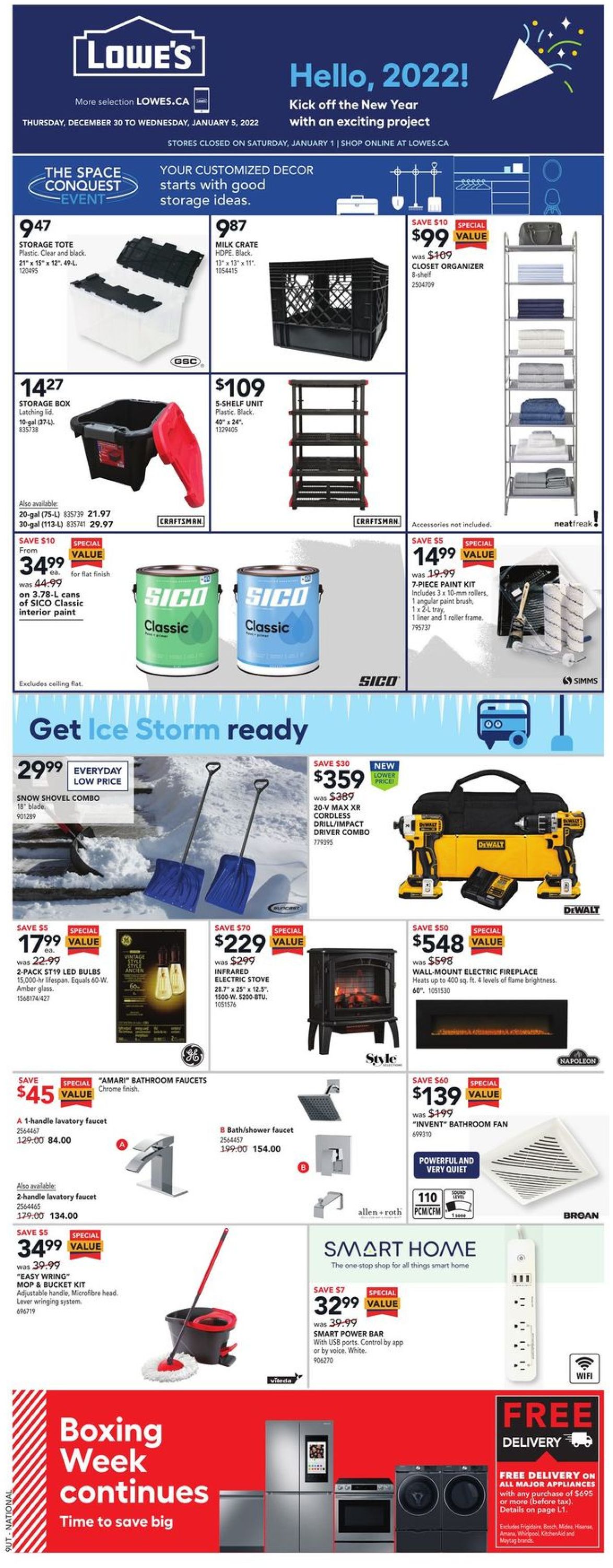 Lowes Flyer - 12/30-01/05/2022