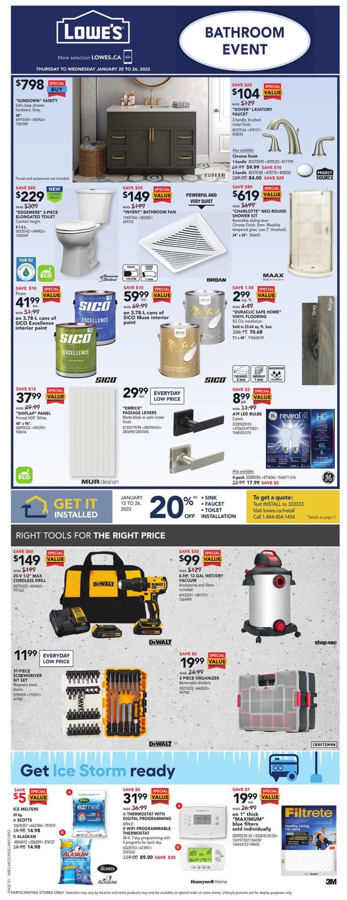 Lowes Flyer - 01/20-01/26/2022