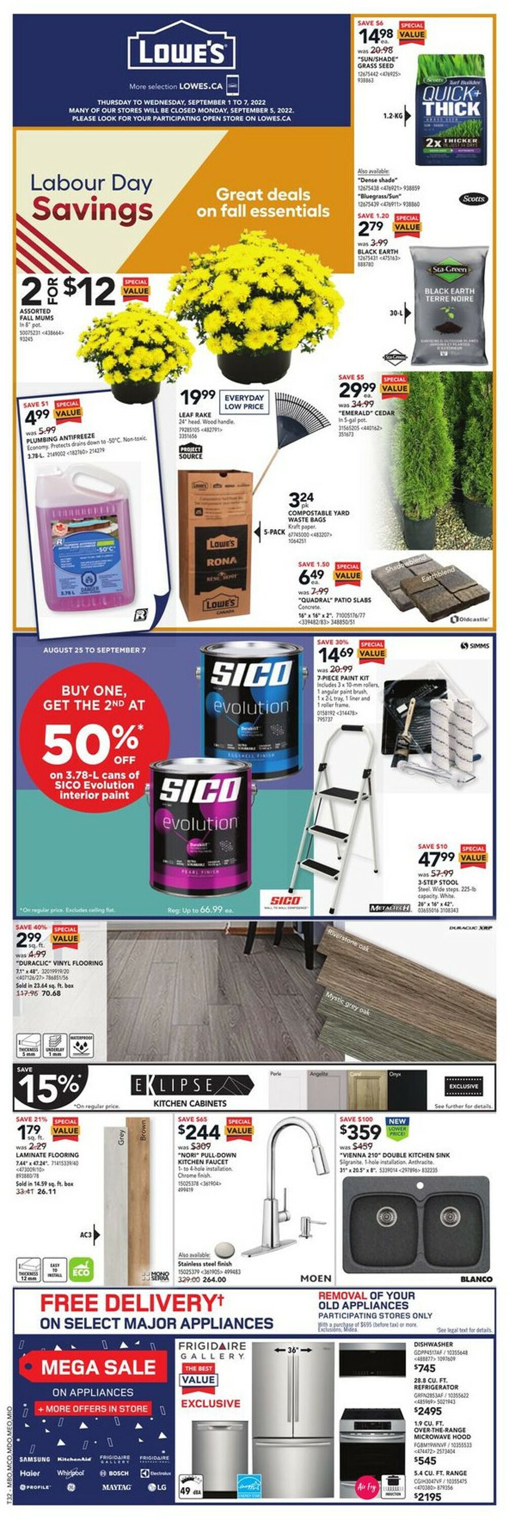 Lowes Flyer - 09/01-09/07/2022