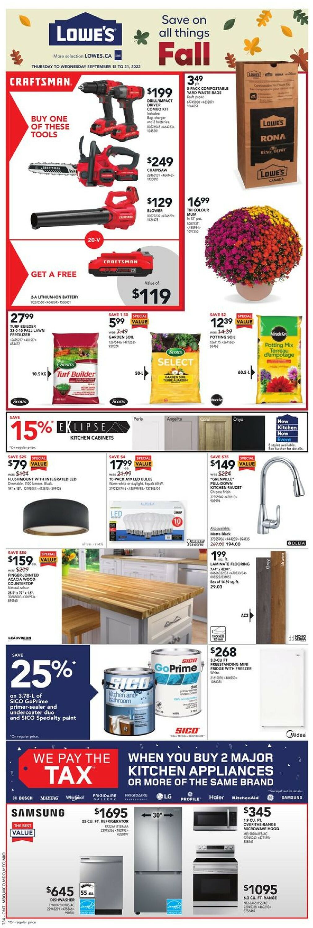 Lowes Flyer - 09/15-09/21/2022