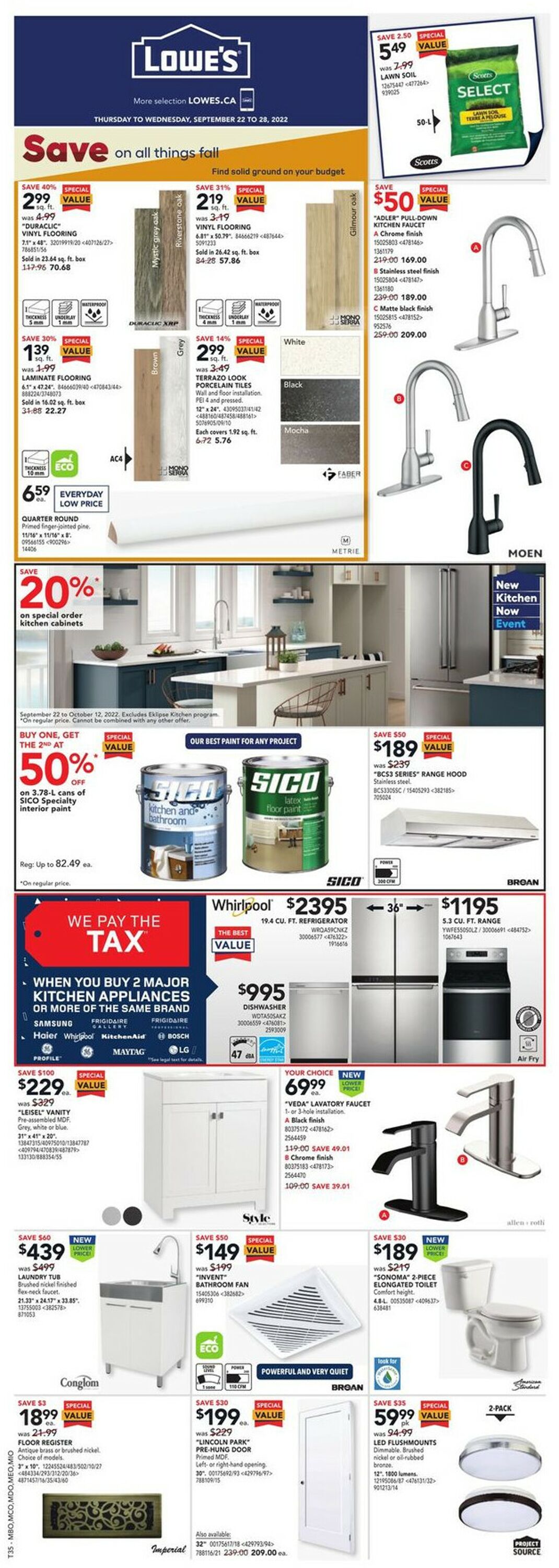Lowes Flyer - 09/22-09/28/2022