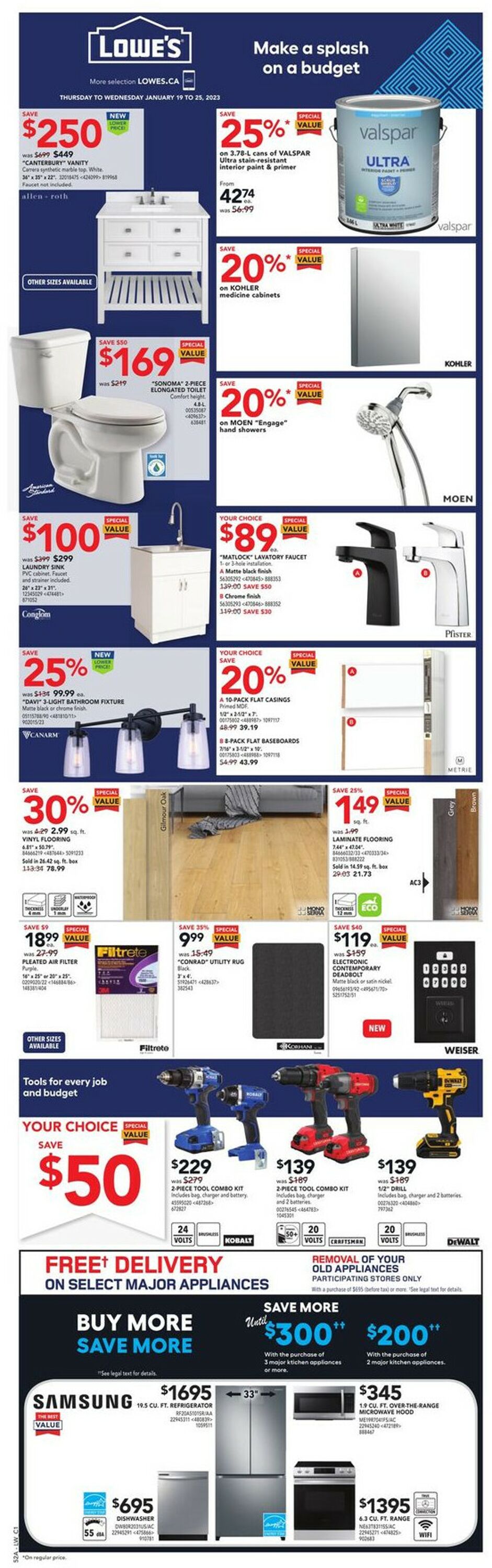 Lowes Flyer - 01/19-01/25/2023