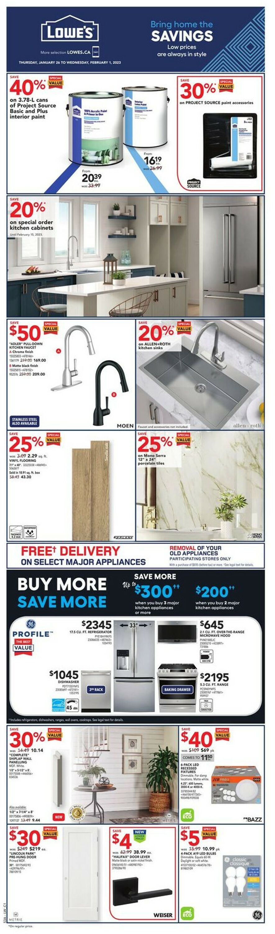 Lowes Flyer - 01/26-02/01/2023