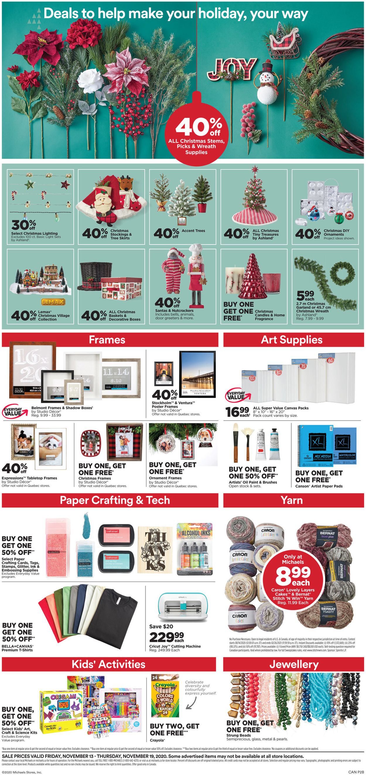Michaels - Holiday 2020 Flyer - 11/13-11/19/2020 (Page 2)
