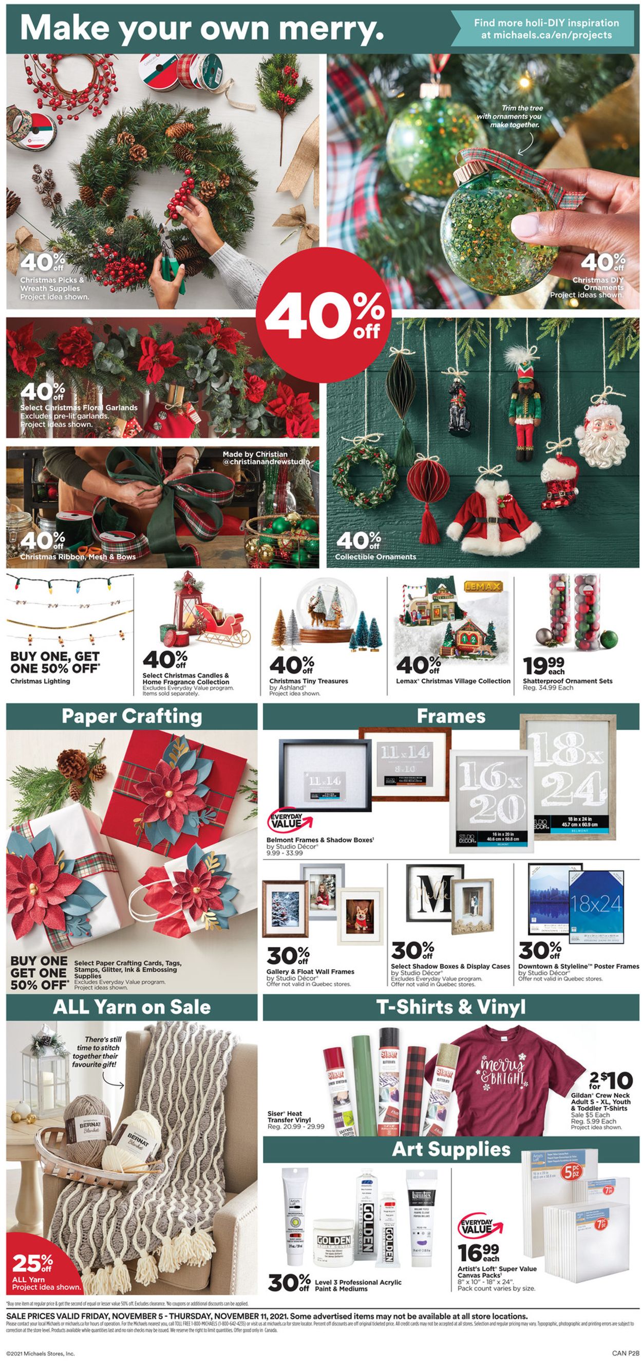 Michaels XMAS 2021 Flyer - 11/05-11/11/2021 (Page 2)