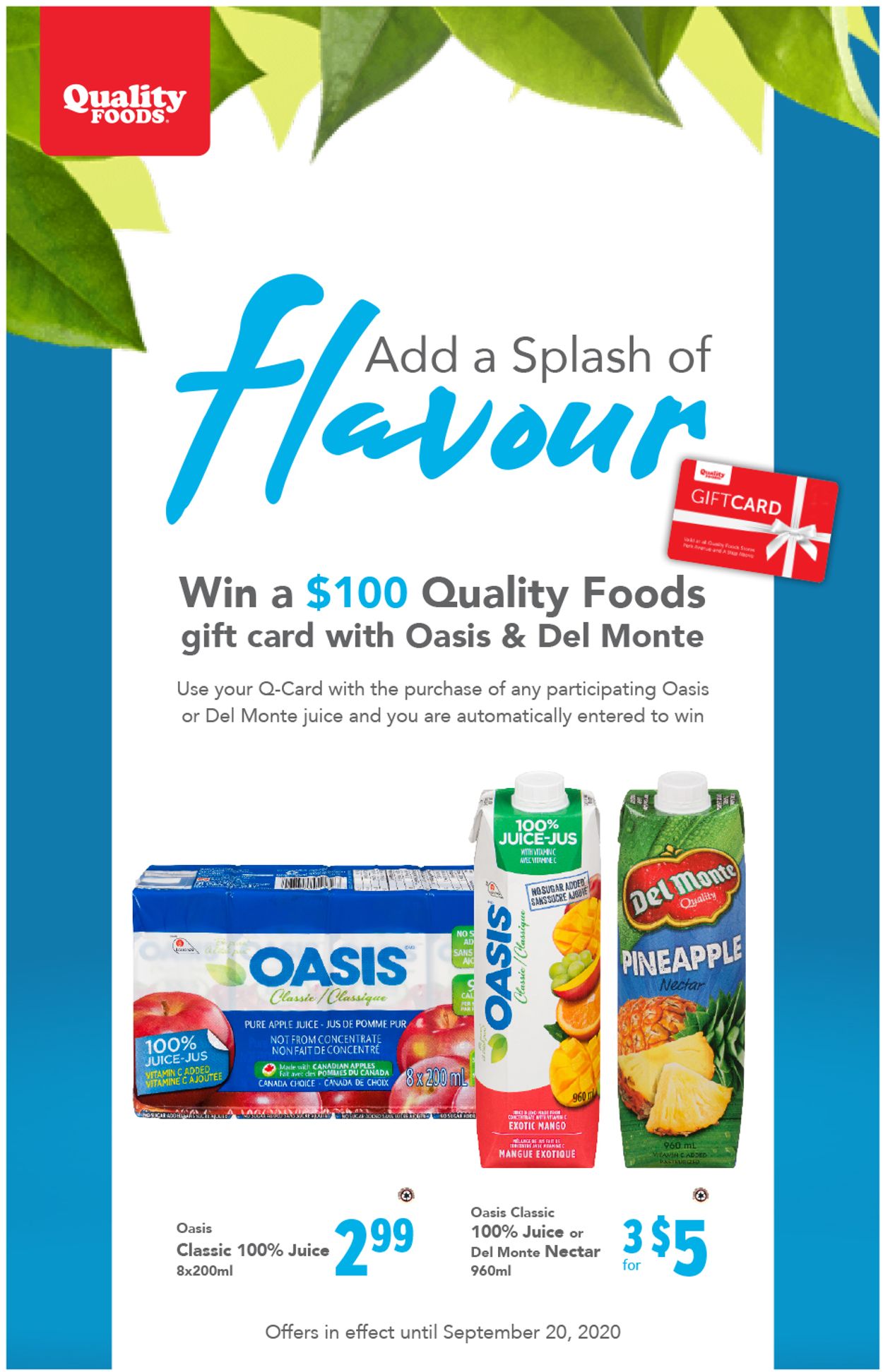 Quality Foods Flyer - 09/07-09/20/2020