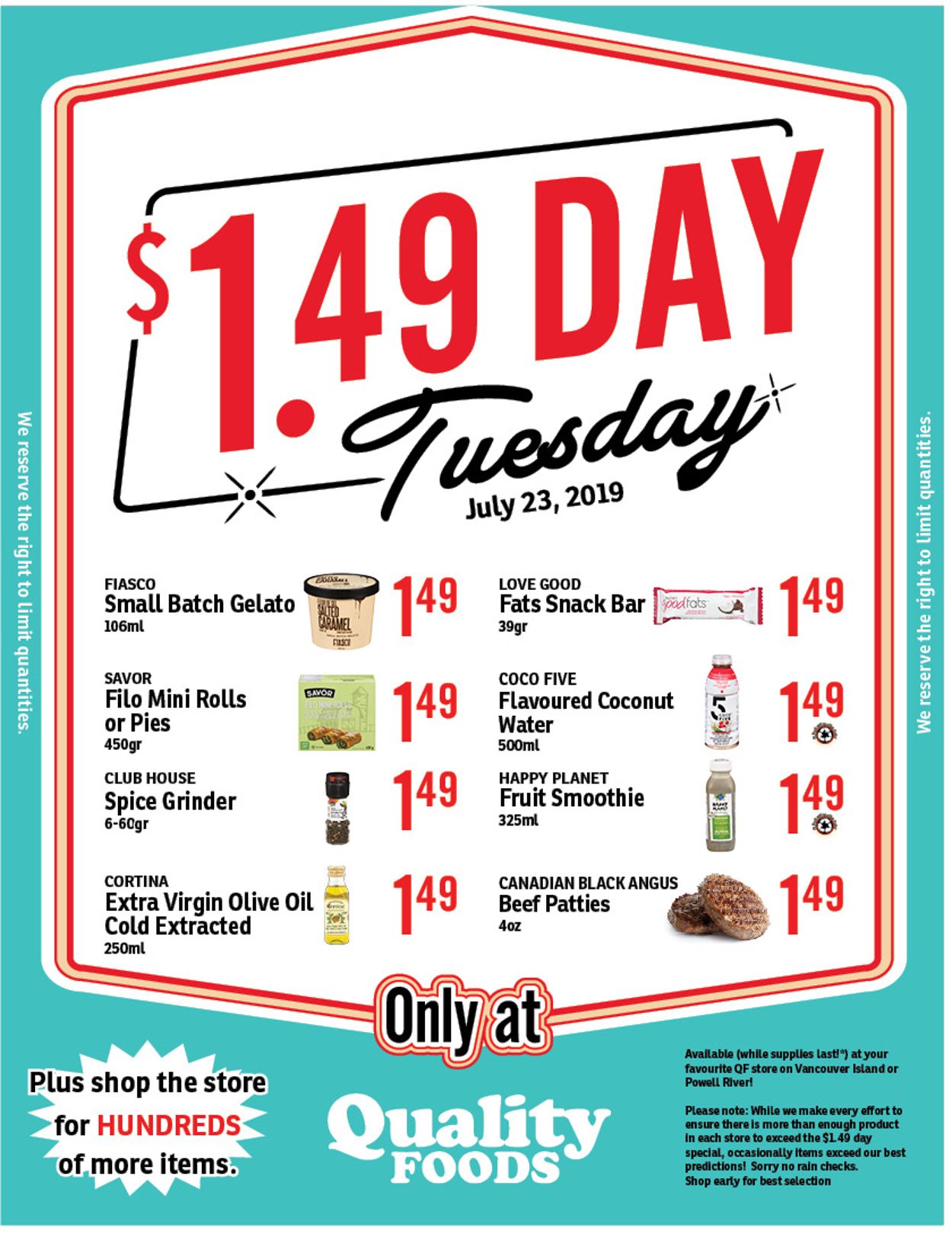 Quality Foods Flyer - 07/23-07/23/2019