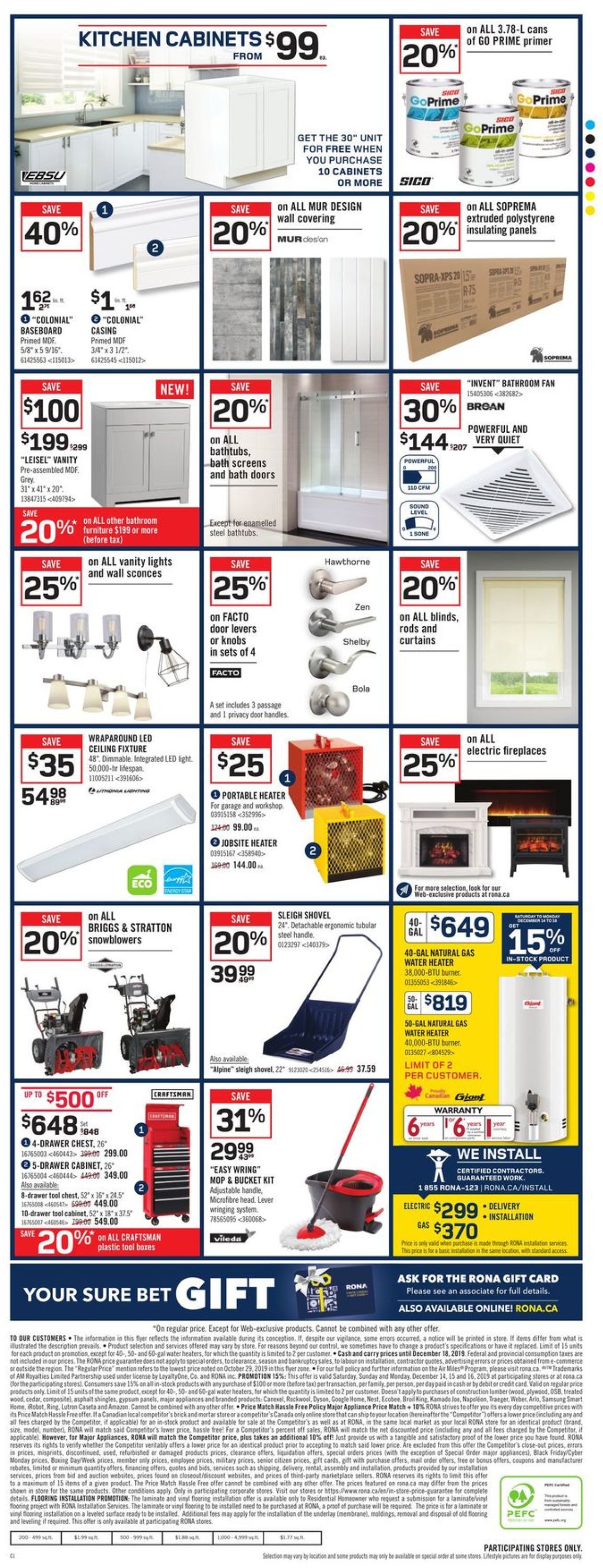 RONA - CHRISTMAS 2019 FLYER Flyer - 12/12-12/18/2019 (Page 9)