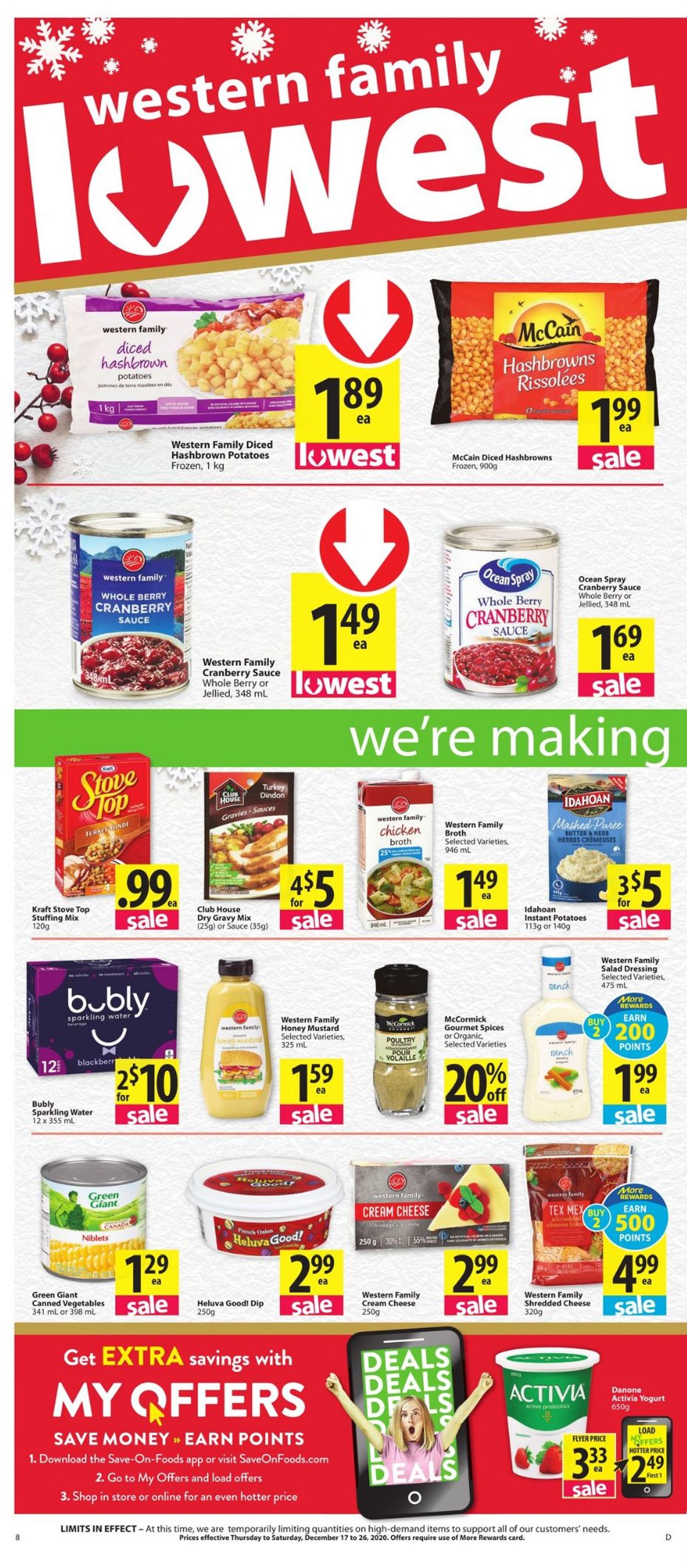 Save-On-Foods - Holiday 2020 Flyer - 12/17-12/26/2020 (Page 8)