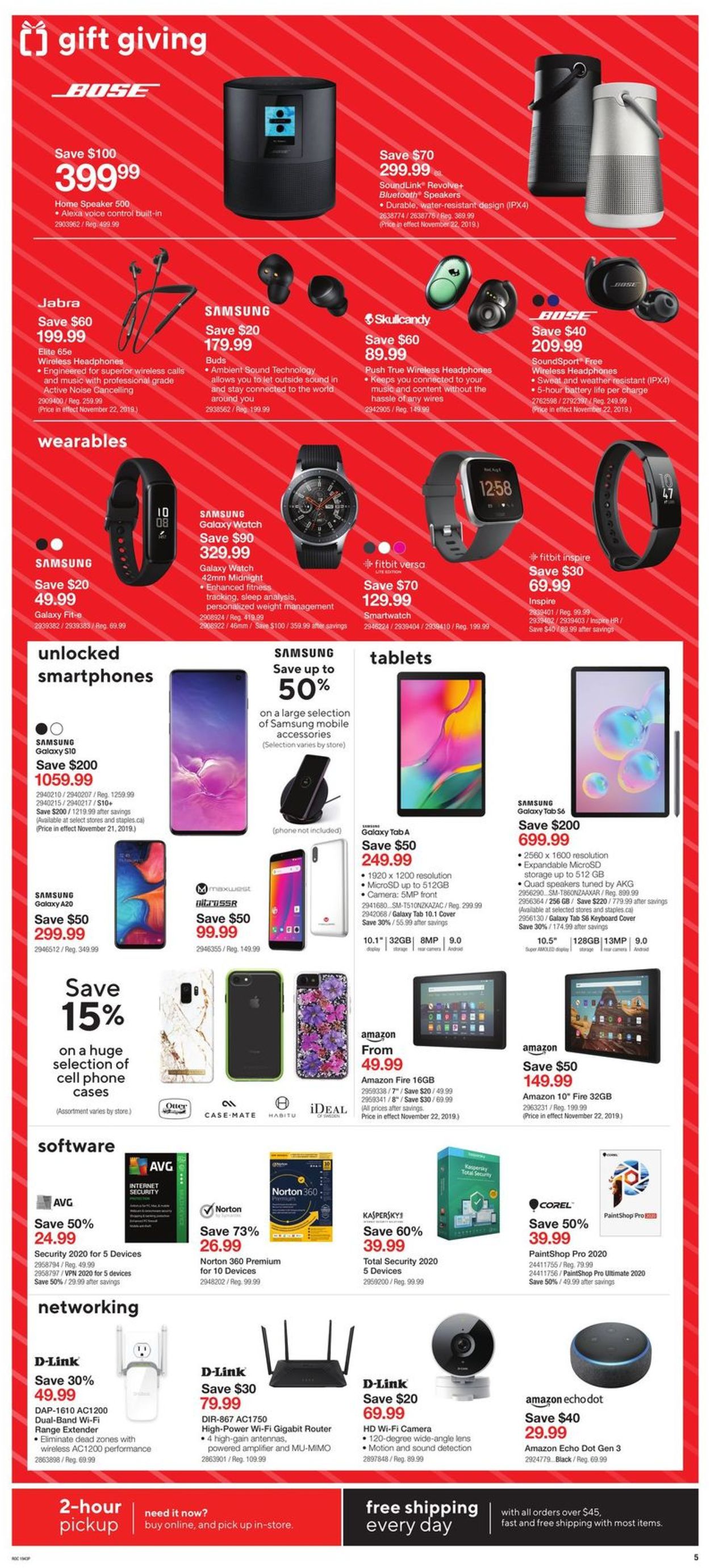 Staples BLACK FRIDAY SALE 2019 Flyer - 11/20-11/28/2019 (Page 5)
