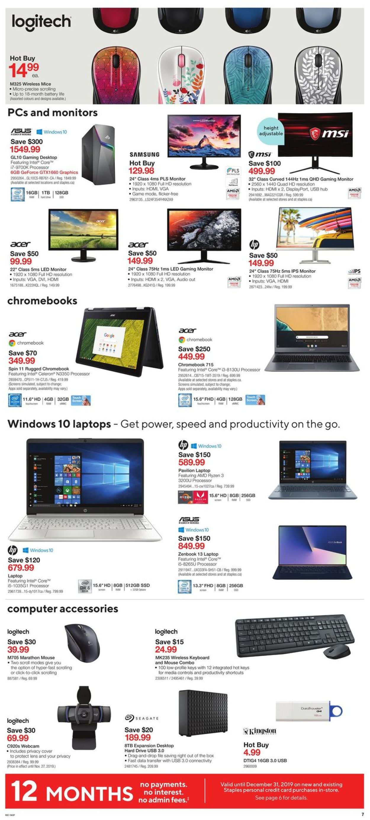 Staples BLACK FRIDAY SALE 2019 Flyer - 11/20-11/28/2019 (Page 7)