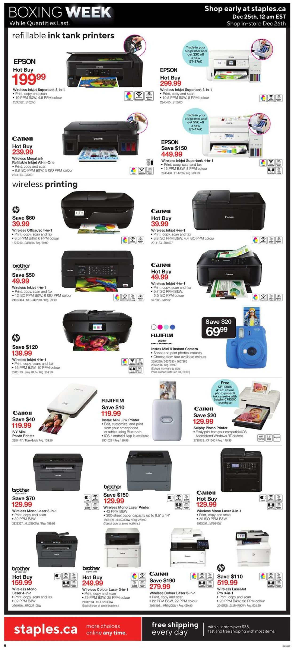 Staples HOLIDAY FLYER 2019 Flyer - 12/26-12/31/2019 (Page 6)