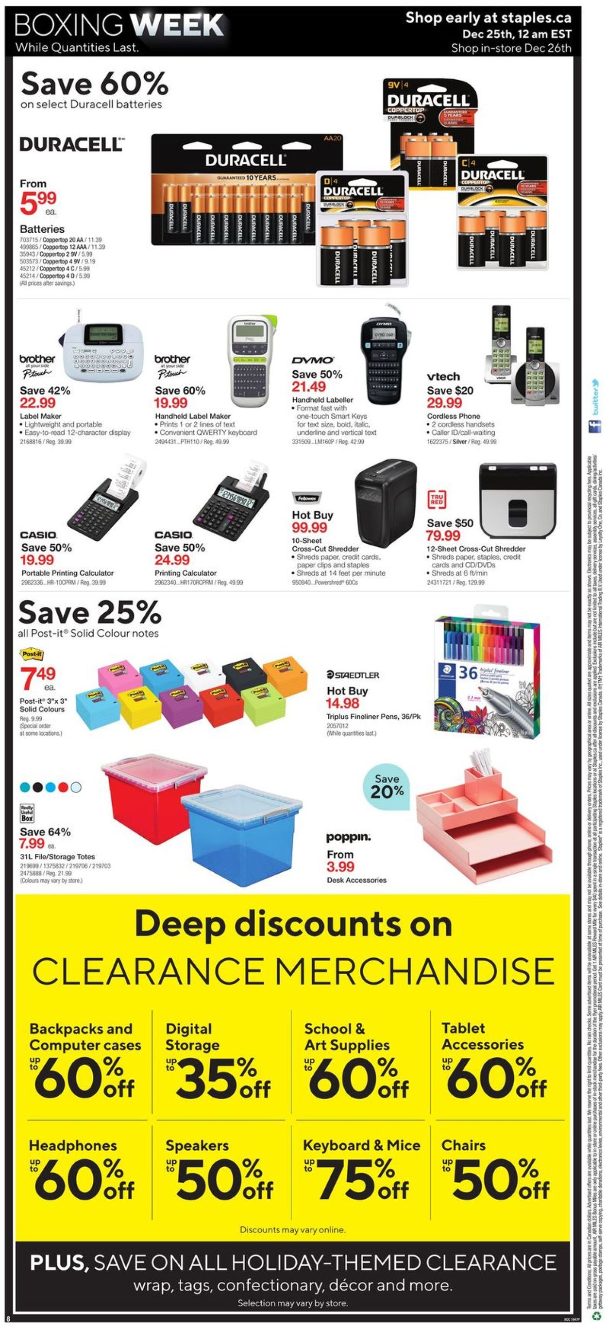 Staples HOLIDAY FLYER 2019 Flyer - 12/26-12/31/2019 (Page 8)