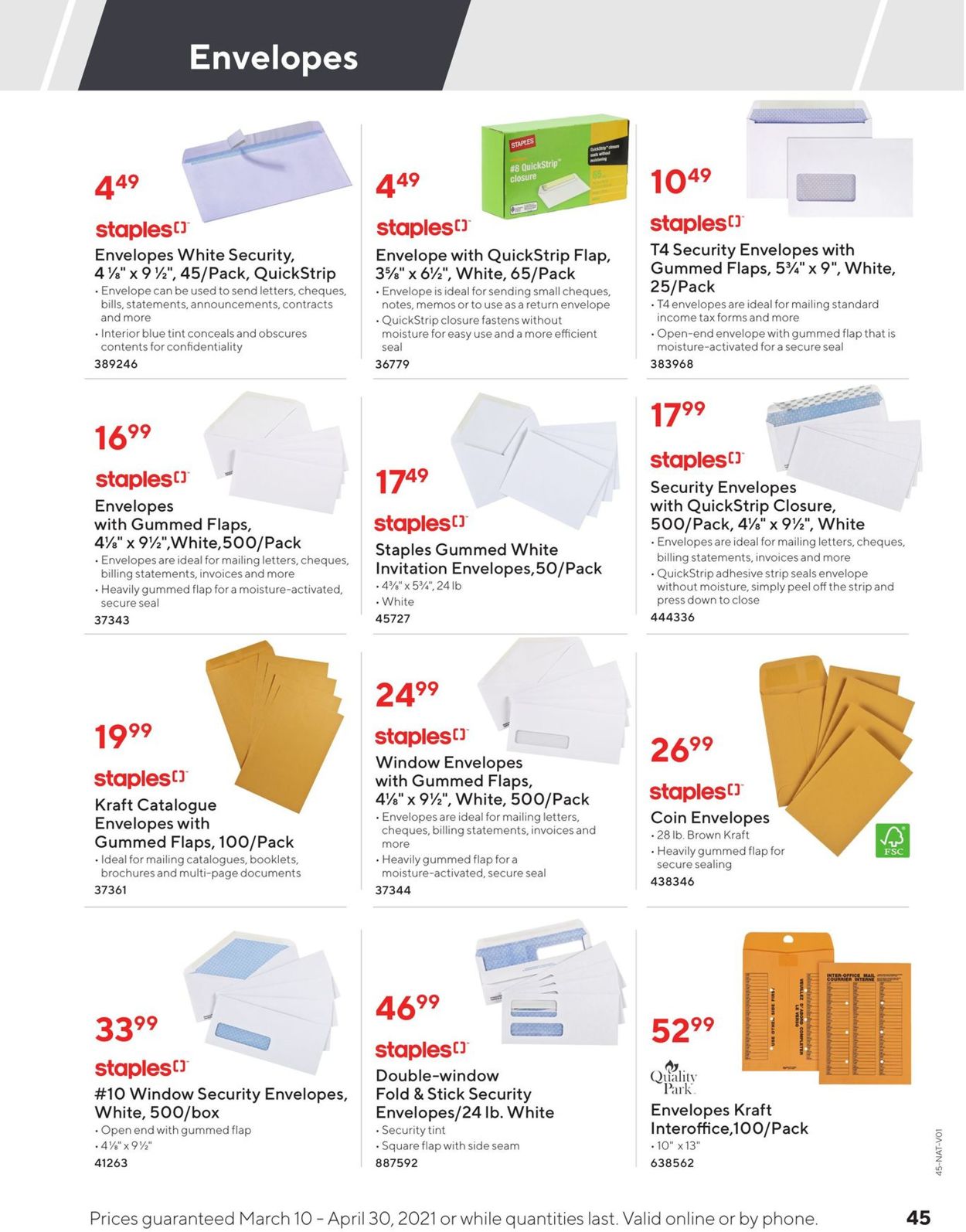 Staples Flyer - 03/10-04/30/2021 (Page 45)