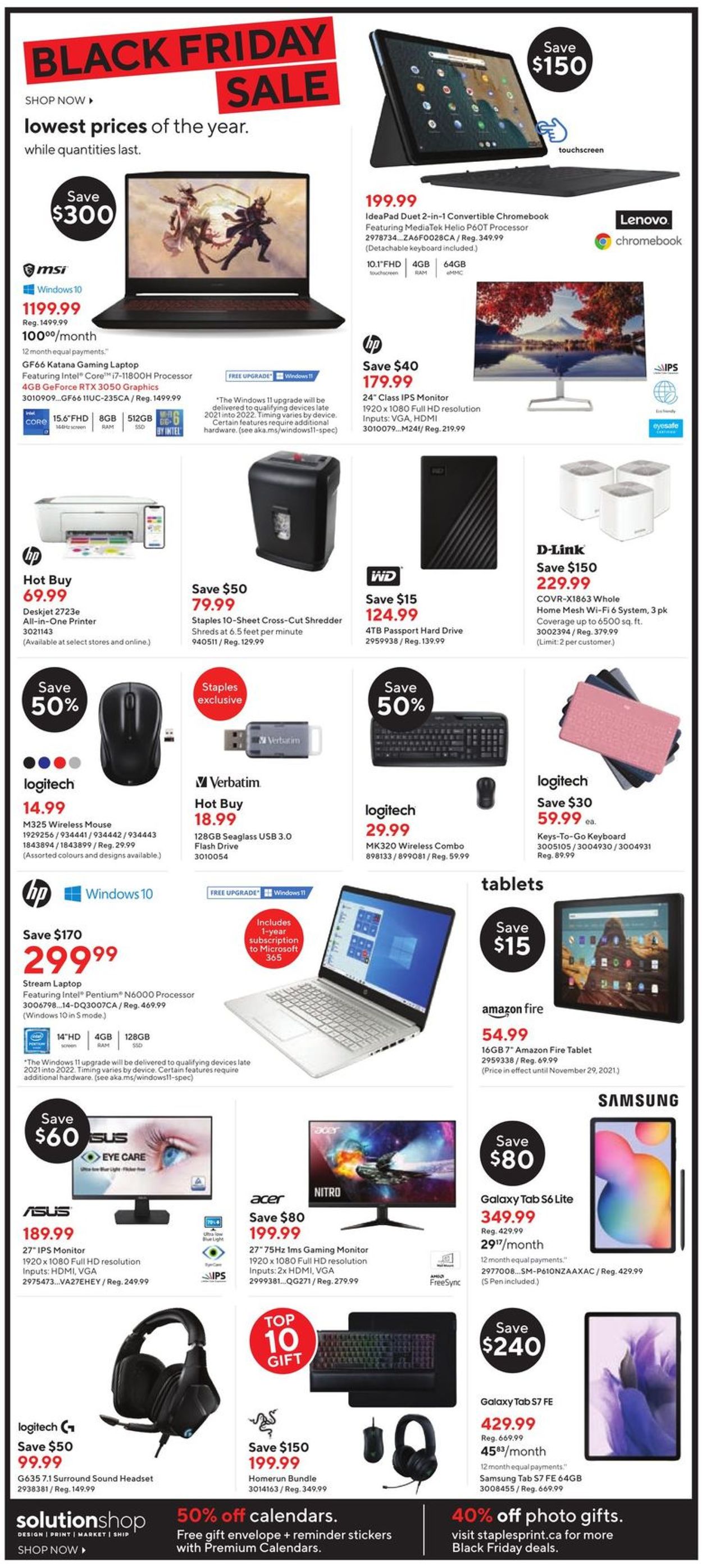 Staples BLACK FRIDAY 2021 Flyer - 11/25-11/30/2021 (Page 2)