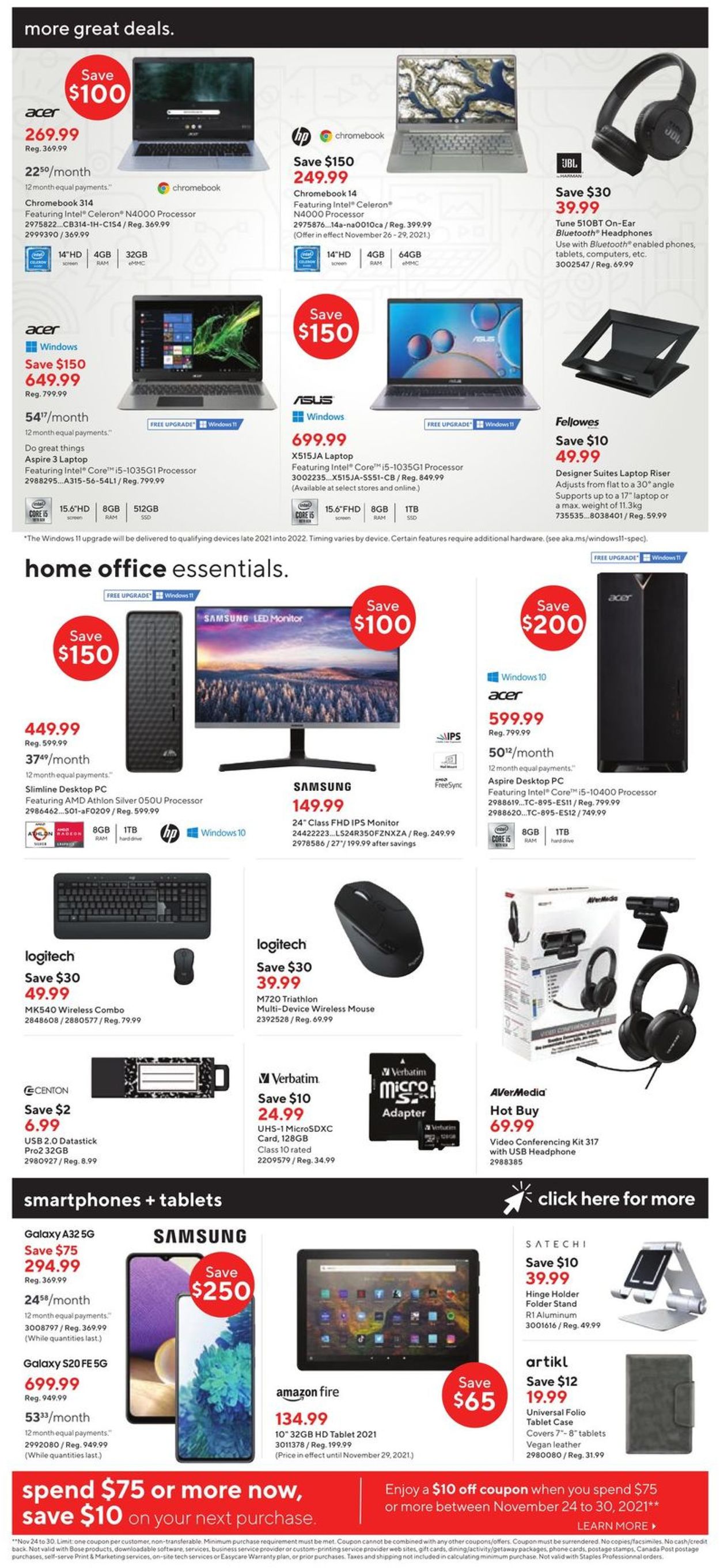 Staples BLACK FRIDAY 2021 Flyer - 11/25-11/30/2021 (Page 8)