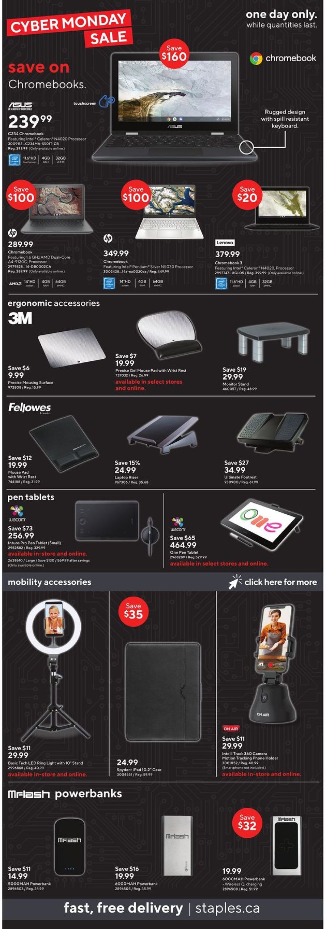 Staples CYBER MONDAY 2021 Flyer - 11/29-11/29/2021 (Page 3)