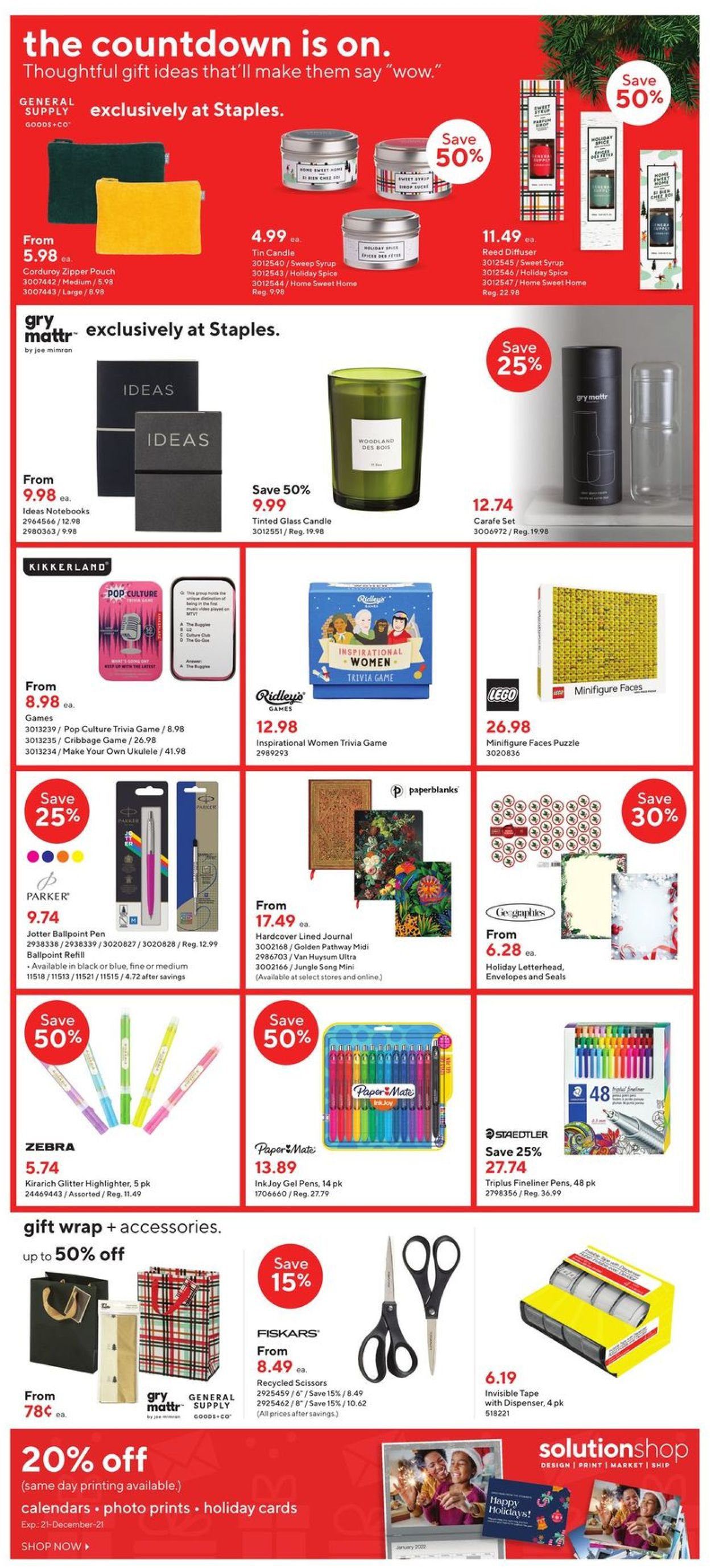 Staples CHRISTMAS 2021 Flyer - 12/15-12/24/2021 (Page 2)