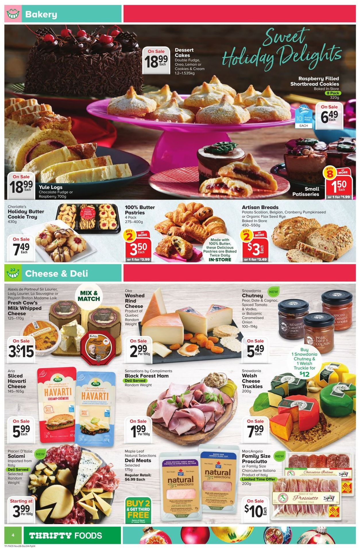 Thrifty Foods HOLIDAY FLYER 2019 Flyer - 11/28-12/04/2019 (Page 4)