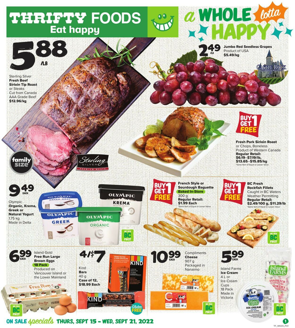 Thrifty Foods Flyer - 09/15-09/21/2022