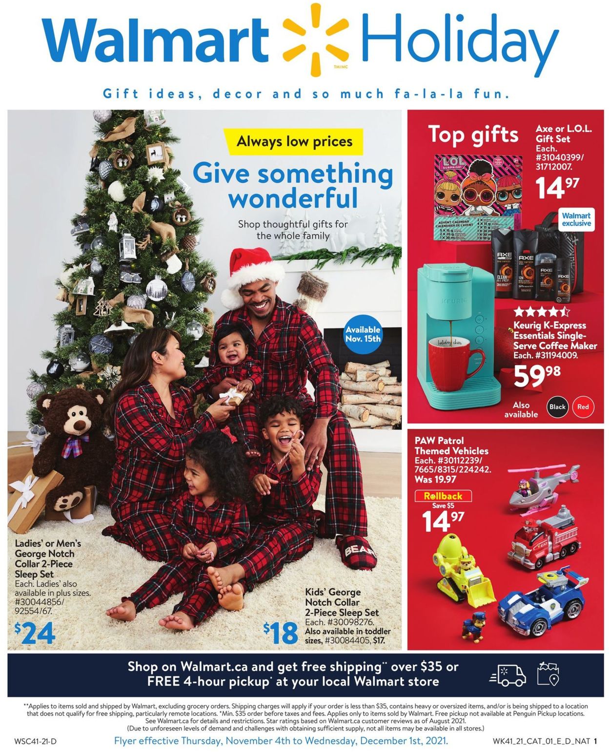 Walmart CHRISTMAS 2021 Flyer - 11/04-12/01/2021