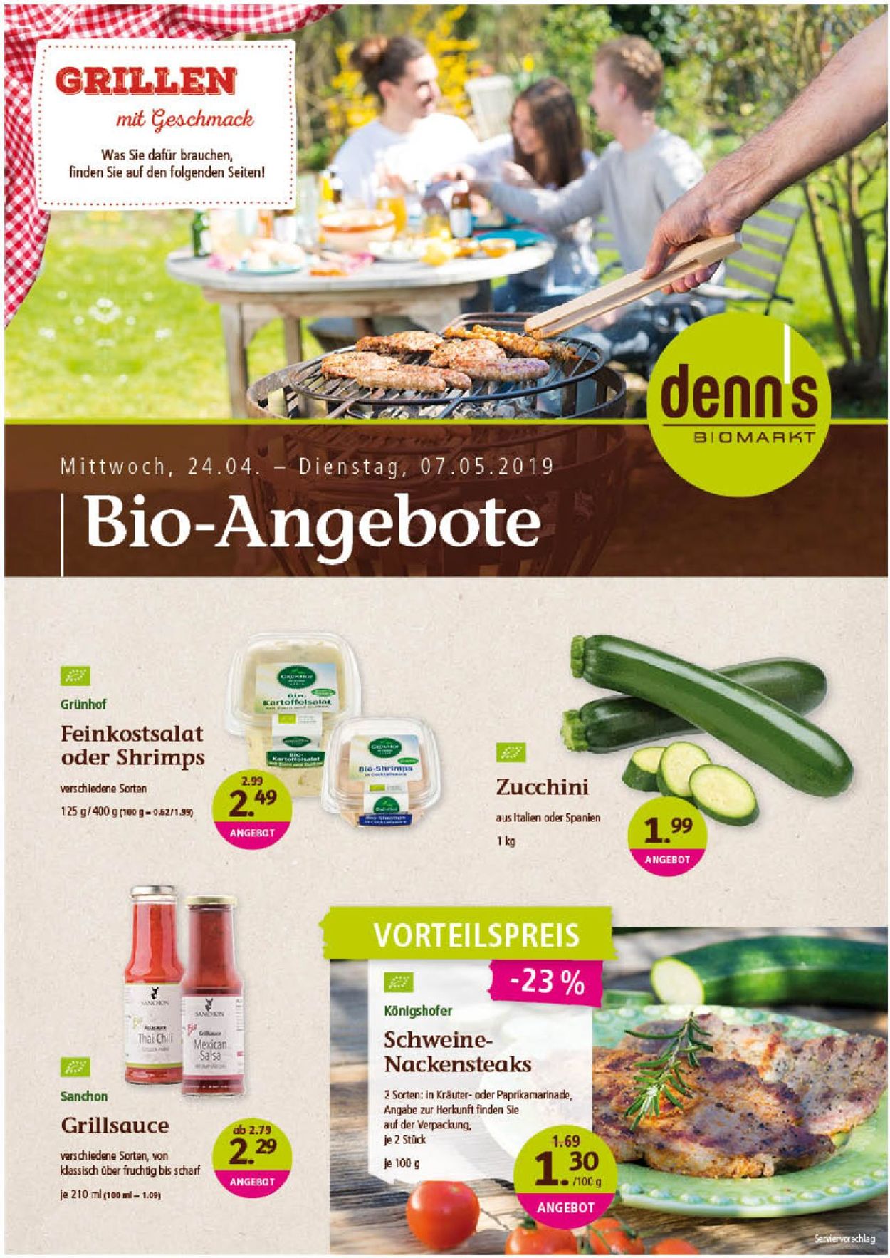 Denn's Biomarkt Prospekt - Aktuell vom 24.04-07.05.2019