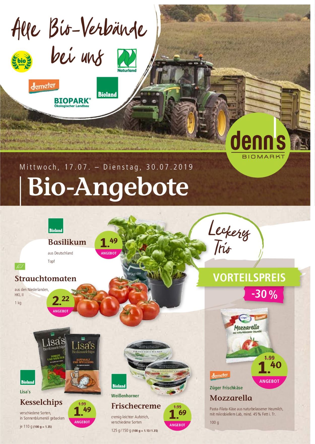 Denn's Biomarkt Prospekt - Aktuell vom 17.07-30.07.2019