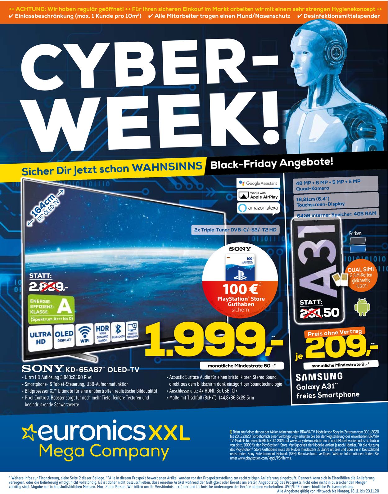 Euronics - Cyber Week 2020 Prospekt - Aktuell vom 18.11-23.11.2020
