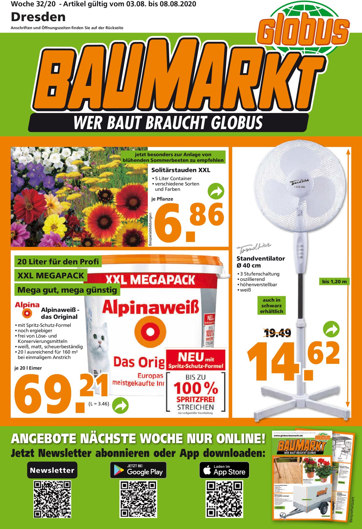 Globus Baumarkt Prospekt - Aktuell vom 03.08-08.08.2020