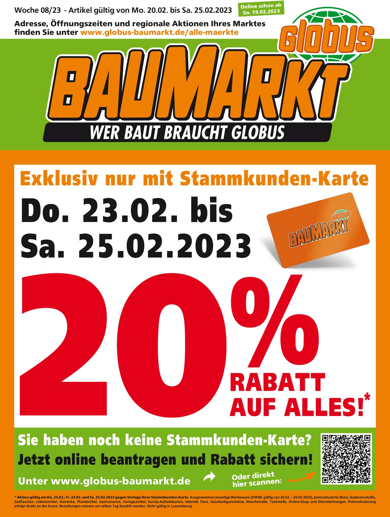 Globus Baumarkt Prospekt - Aktuell vom 19.02-25.02.2023