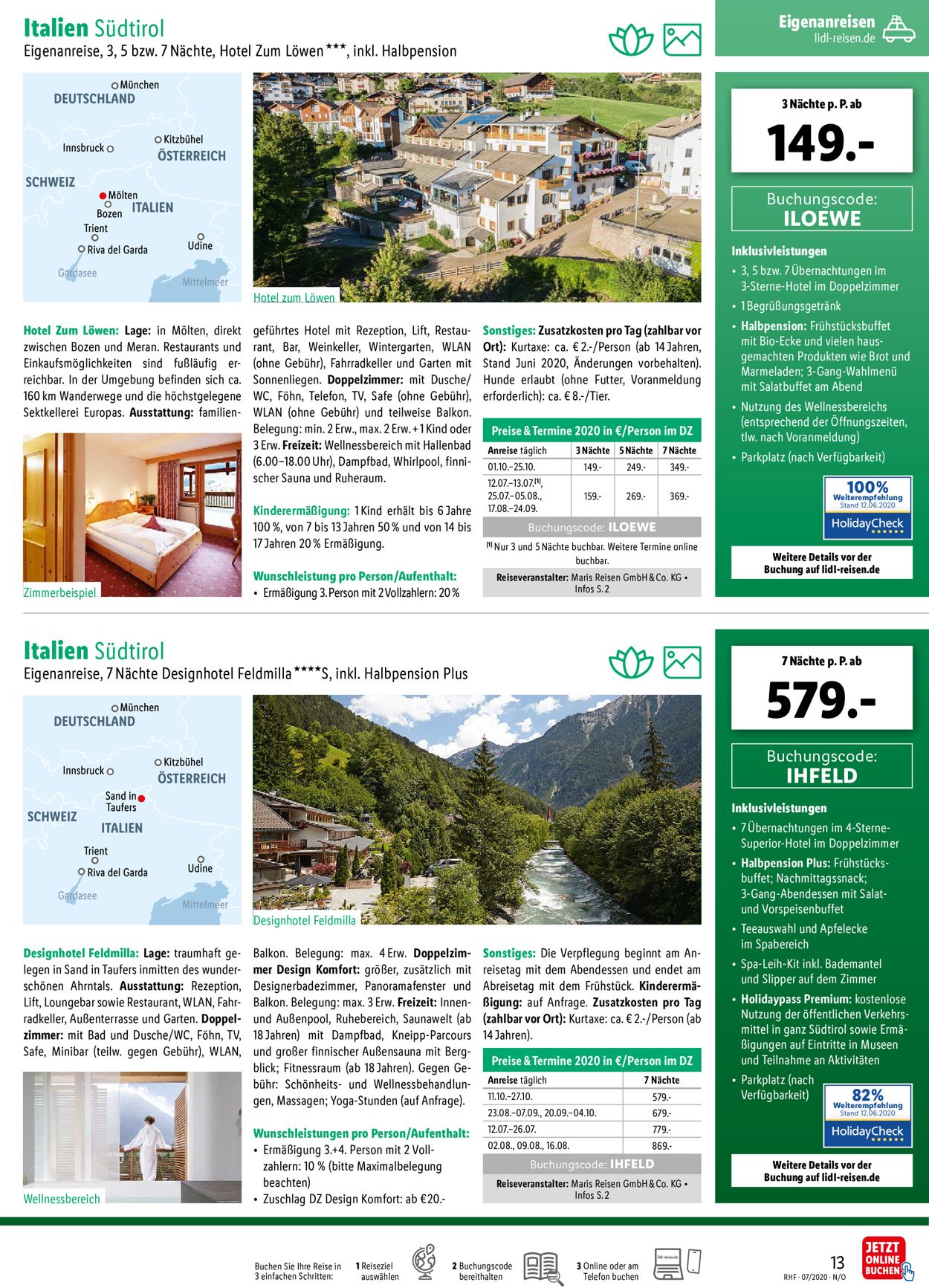 Lidl-Reisen Prospekt - Aktuell vom 01.07-02.08.2020 (Seite 13)