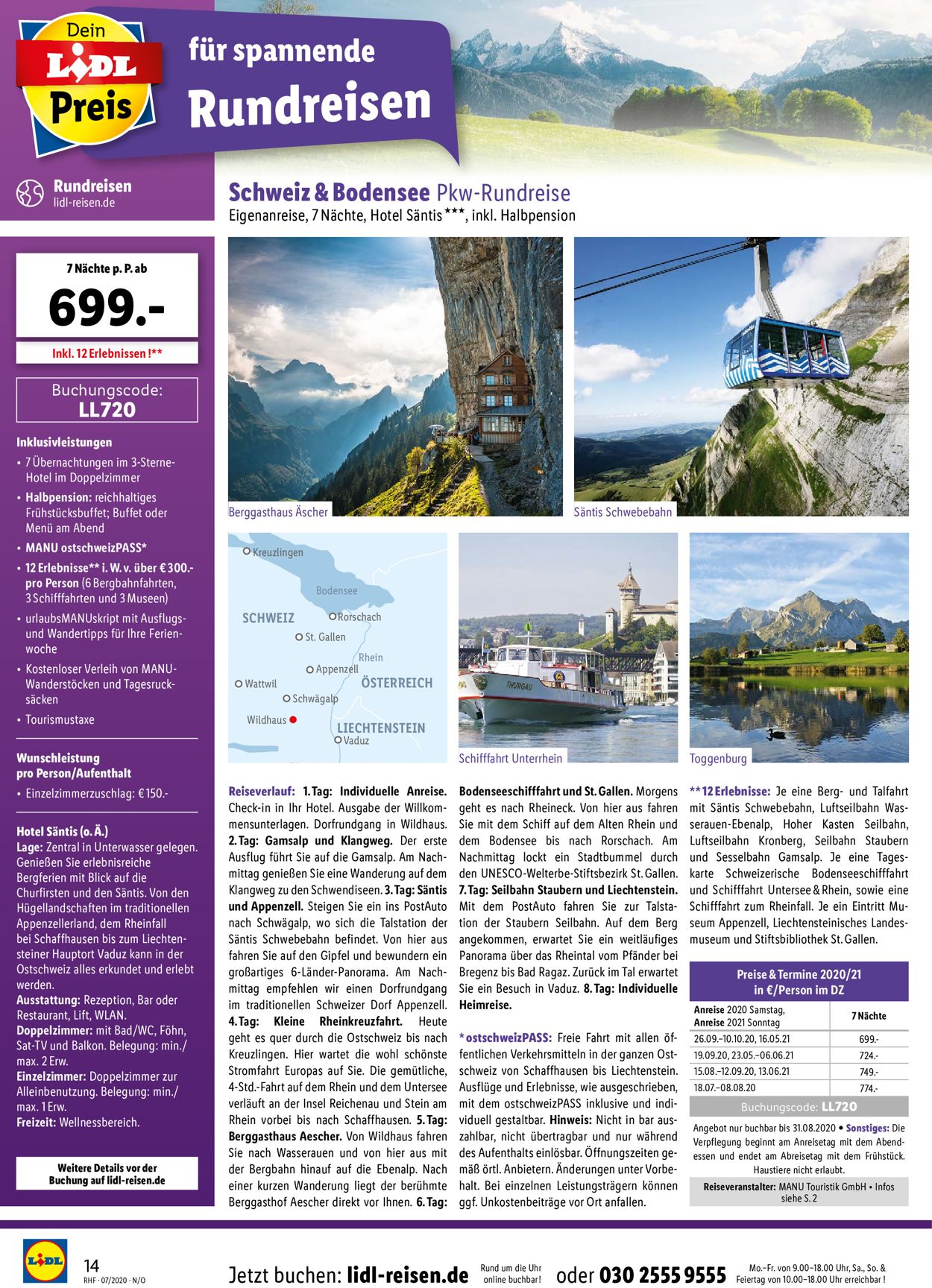 Lidl-Reisen Prospekt - Aktuell vom 01.07-02.08.2020 (Seite 14)
