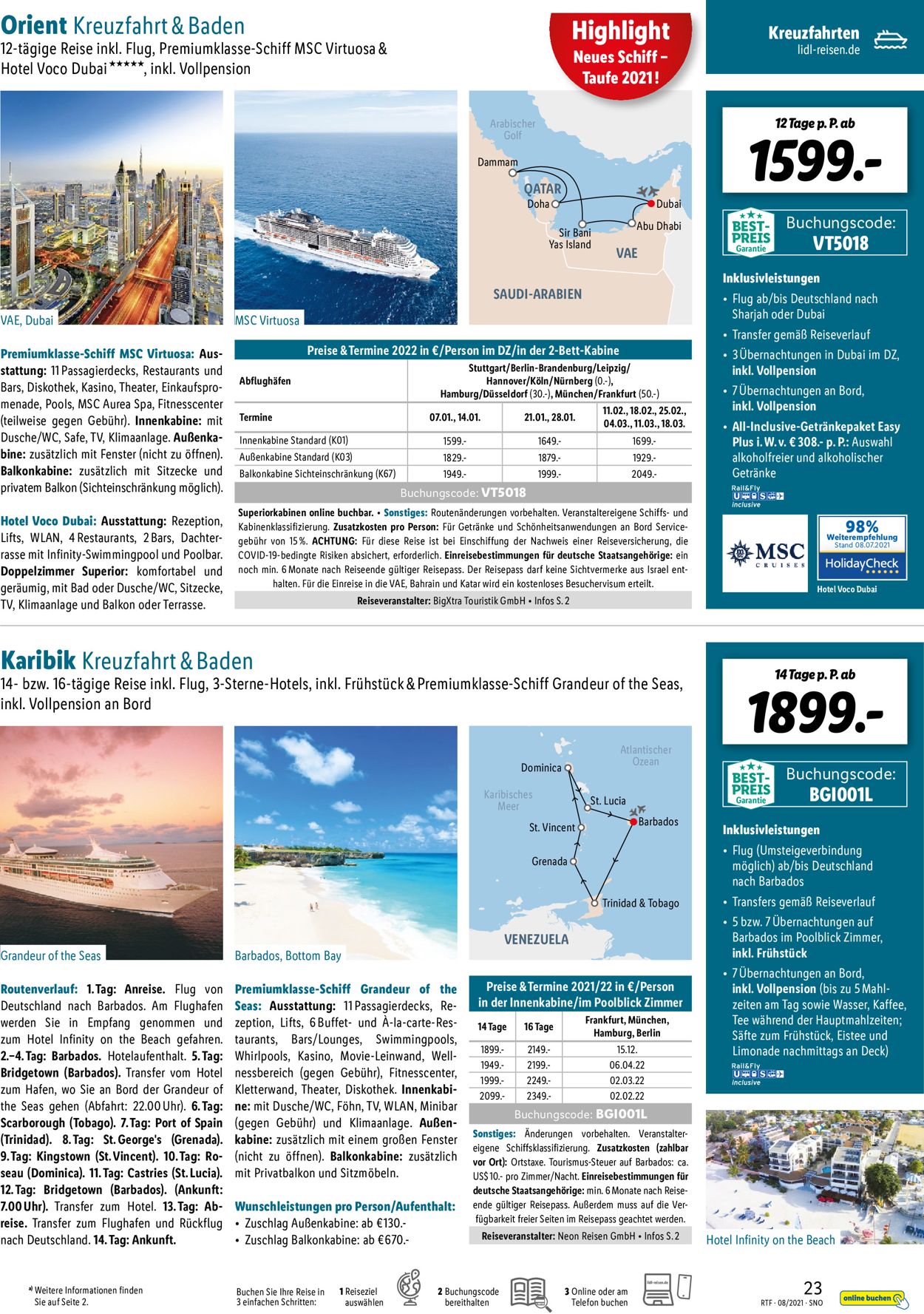 Lidl-Reisen Prospekt - Aktuell vom 14.08-09.09.2021 (Seite 23)