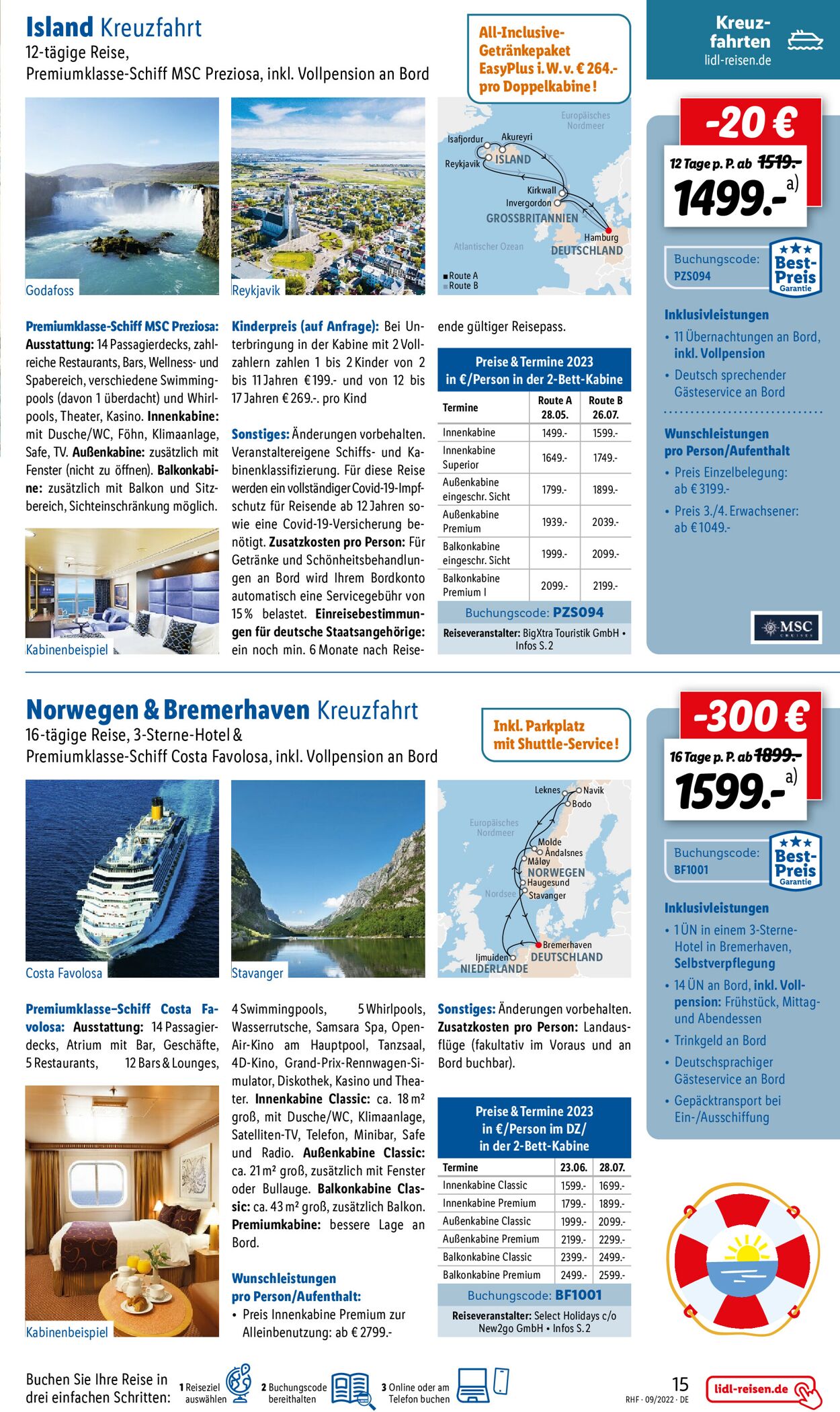 Lidl-Reisen Prospekt - Aktuell vom 31.08-31.10.2022 (Seite 15)