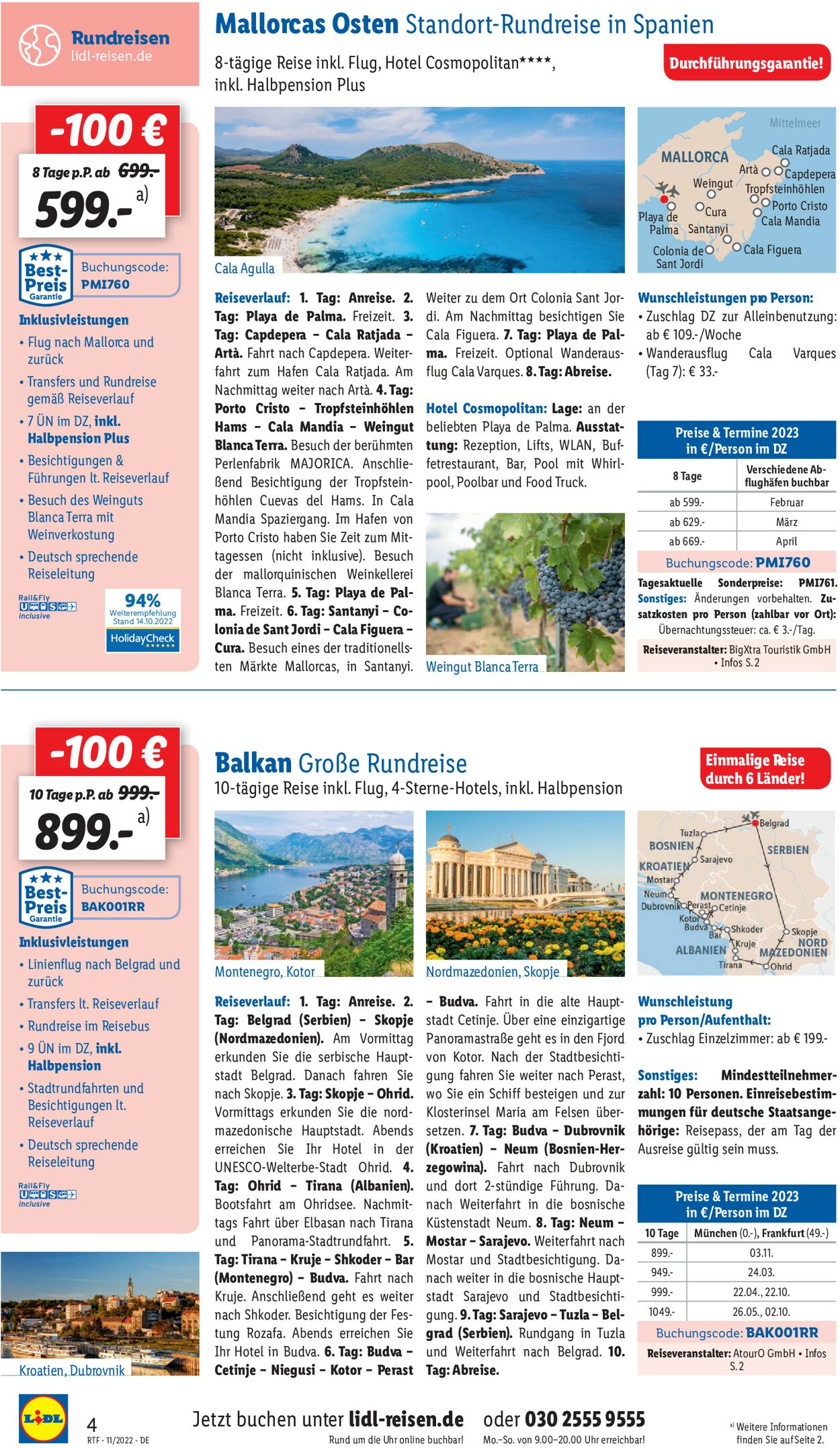 Lidl-Reisen Prospekt - Aktuell vom 12.11-14.01.2023 (Seite 4)