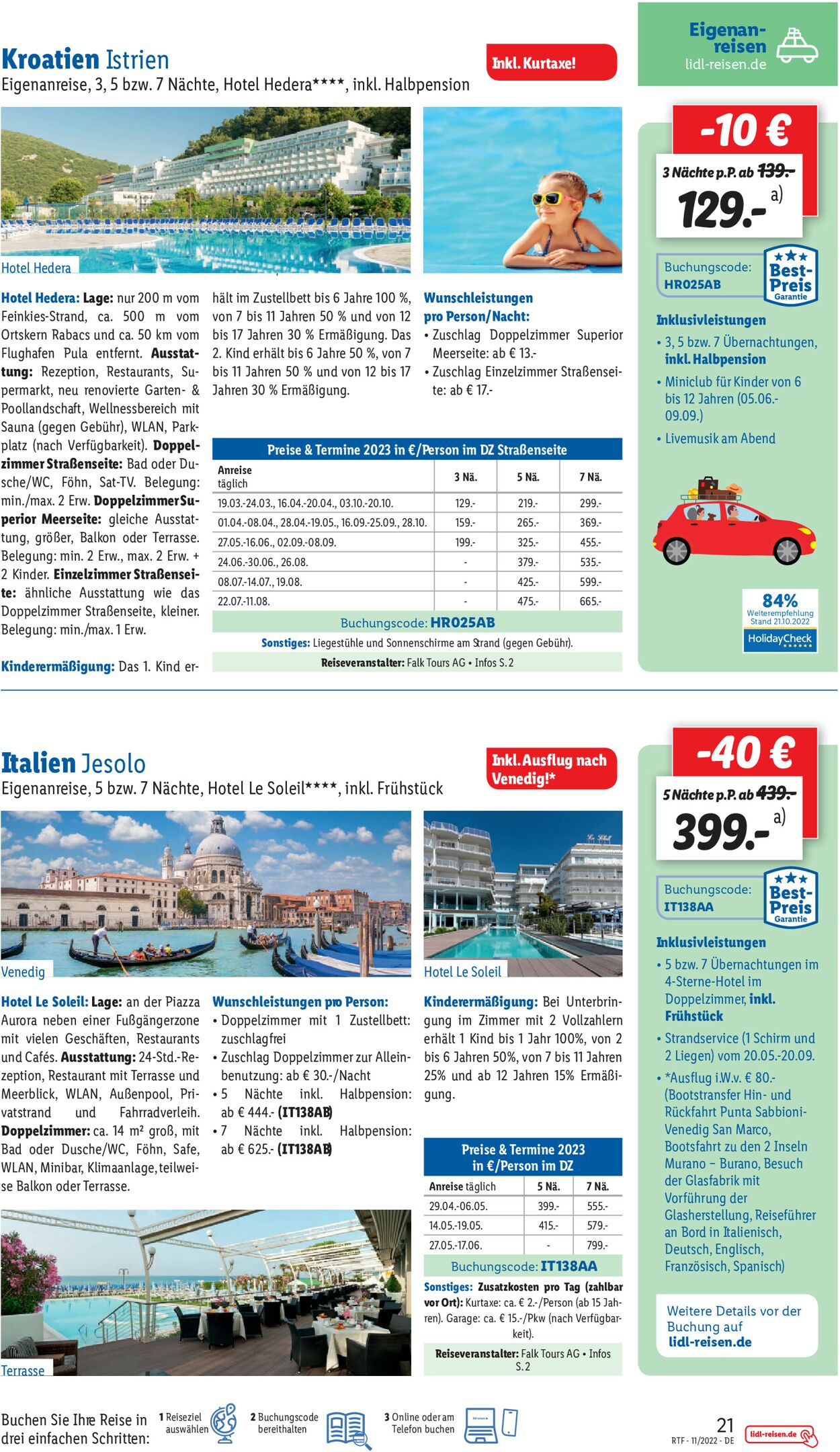 Lidl-Reisen Prospekt - Aktuell vom 12.11-14.01.2023 (Seite 21)
