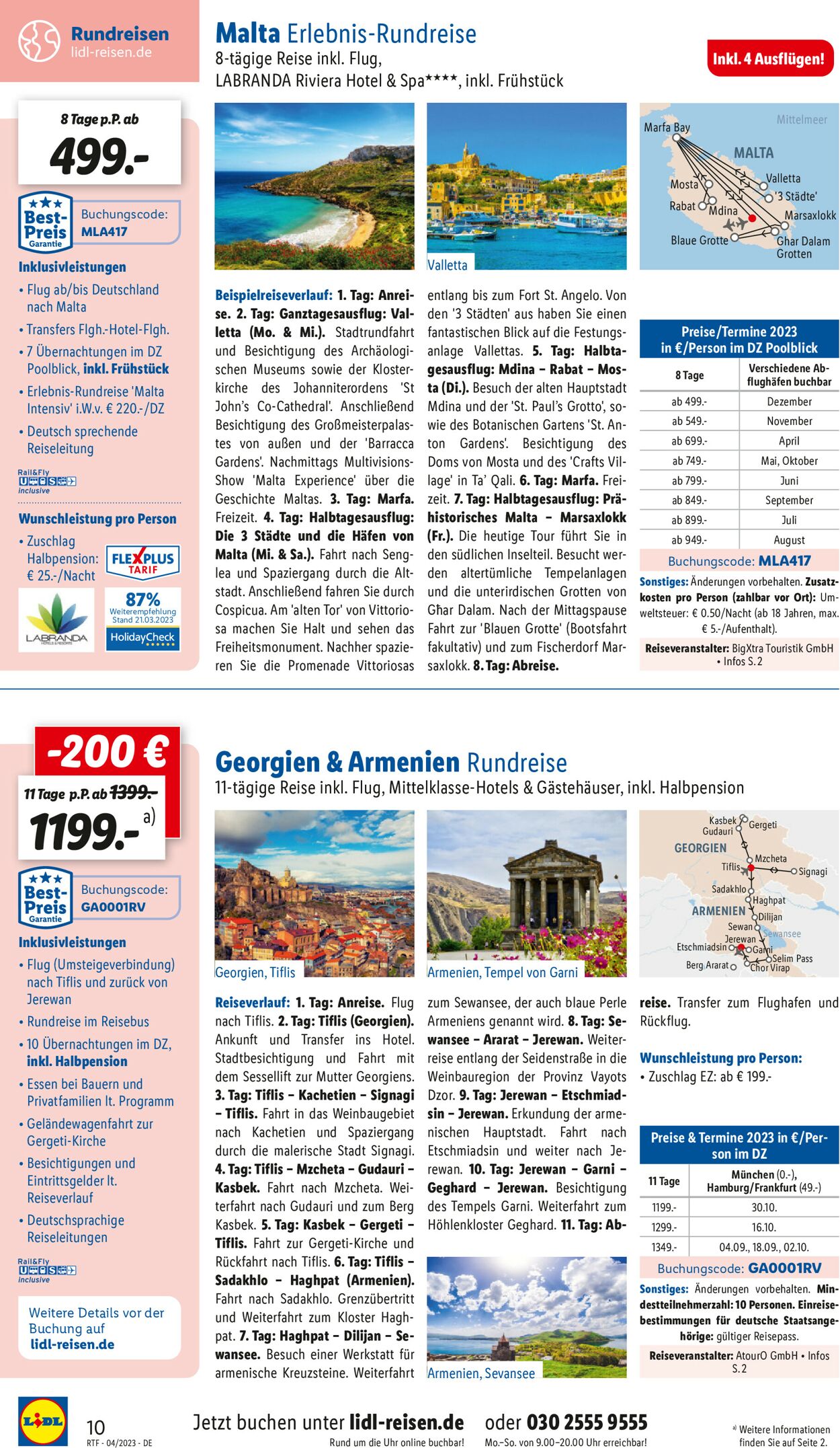 Lidl-Reisen Prospekt - Aktuell vom 12.04-30.04.2023 (Seite 10)