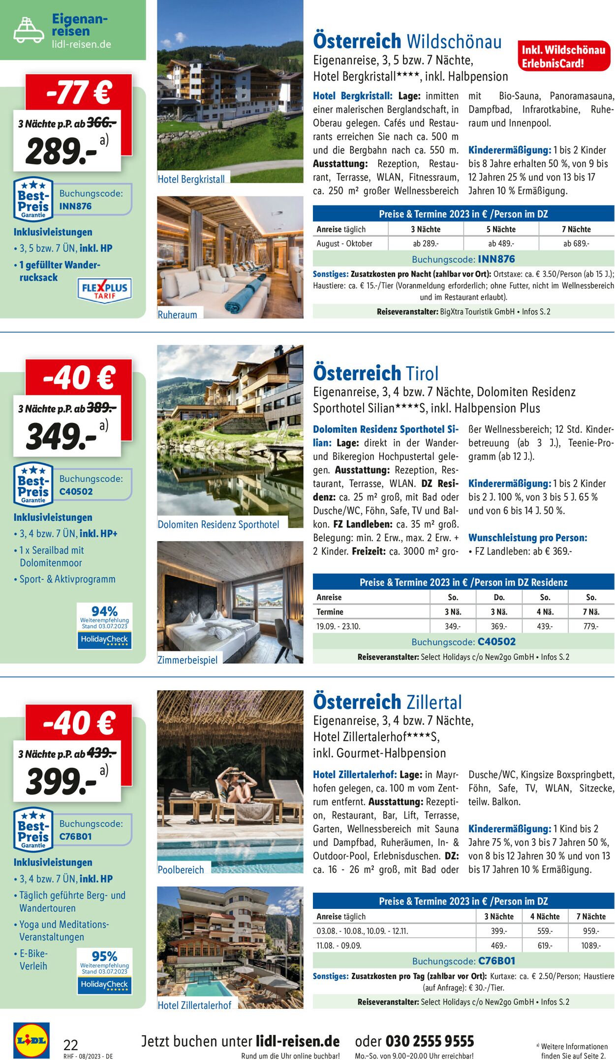 Lidl-Reisen Prospekt - Aktuell vom 28.07-30.08.2023 (Seite 22)