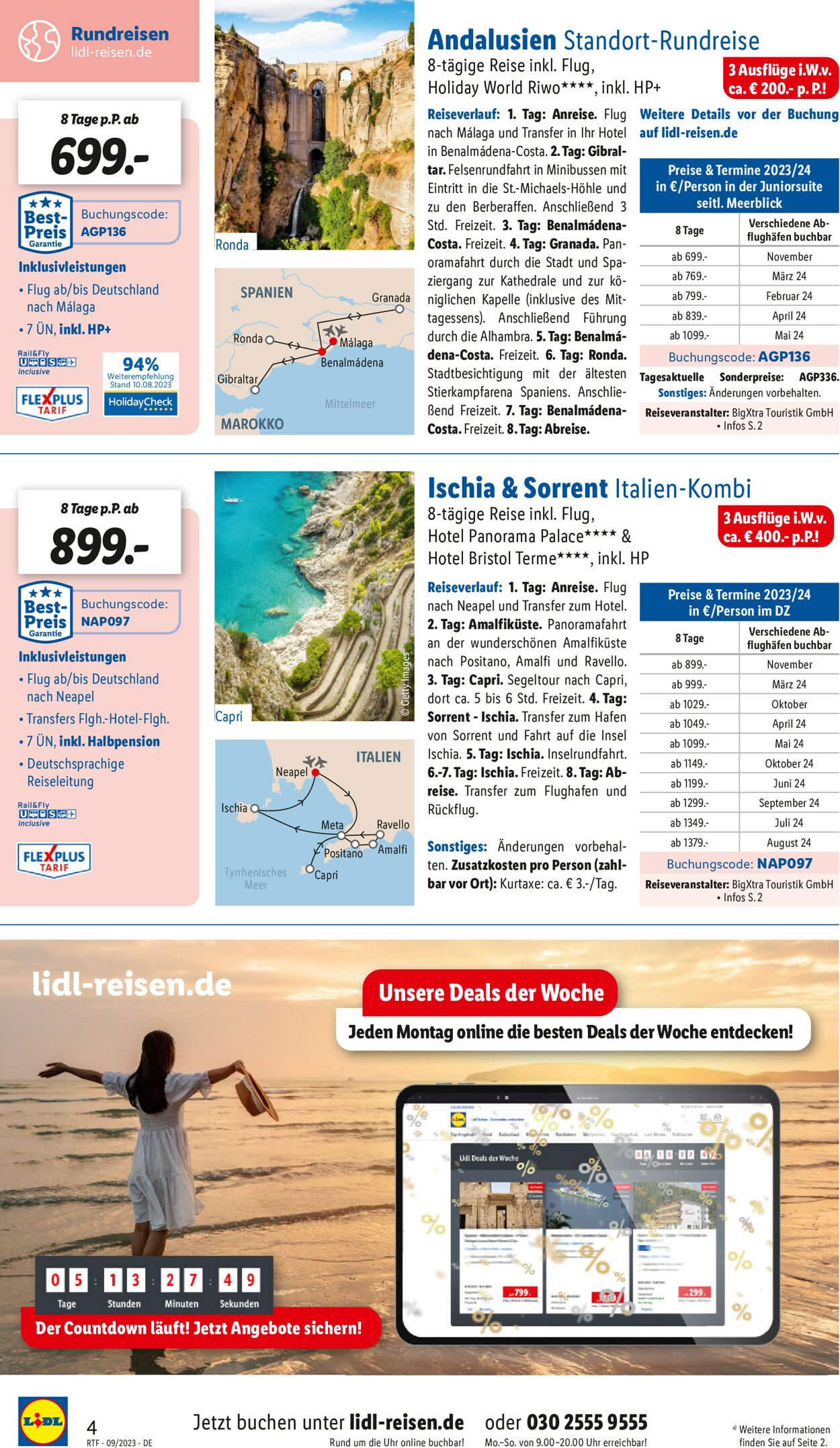 Lidl-Reisen Prospekt - Aktuell vom 13.09-15.10.2023 (Seite 4)