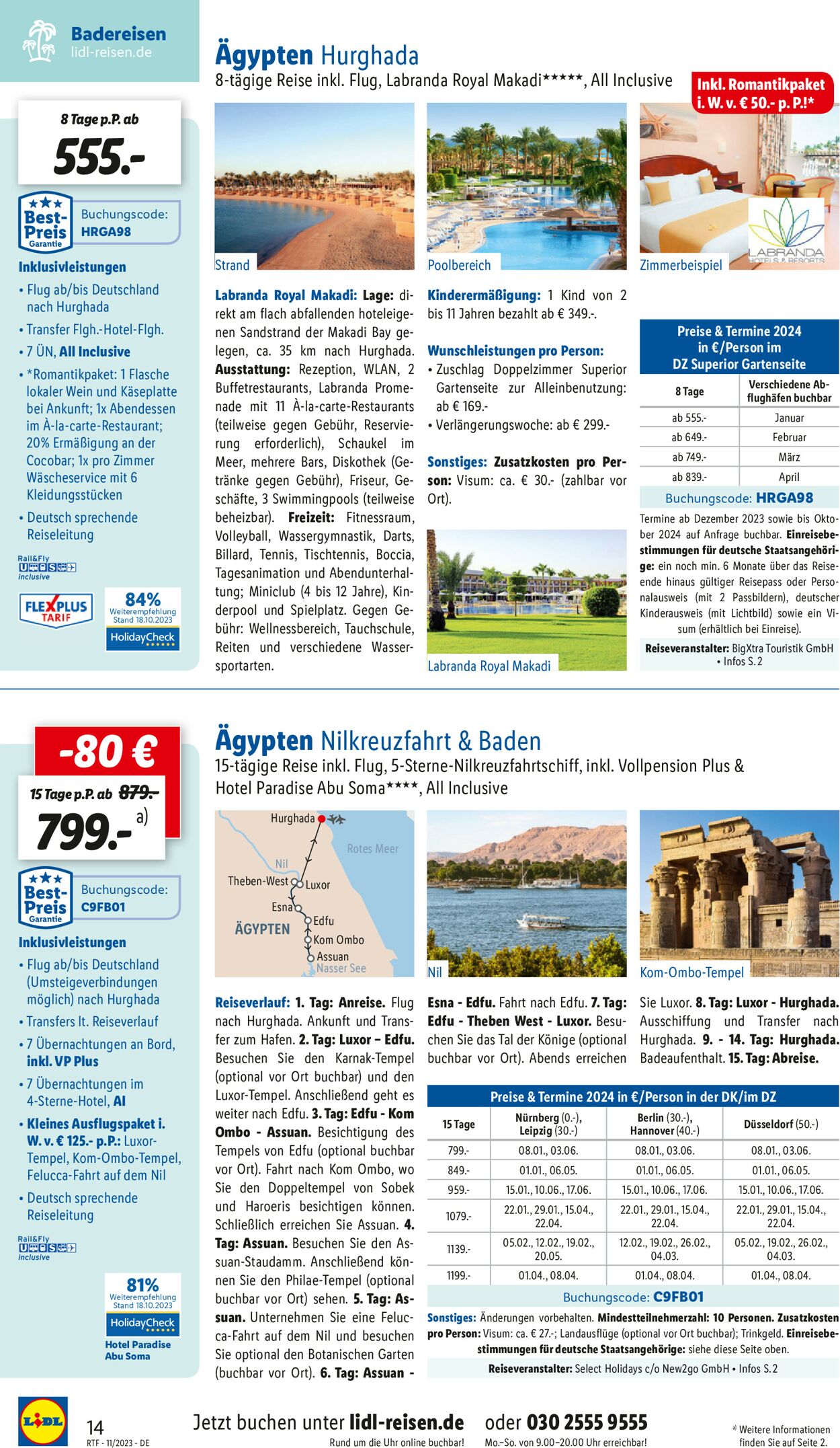 Lidl-Reisen Prospekt - Aktuell vom 15.11-15.12.2023 (Seite 14)