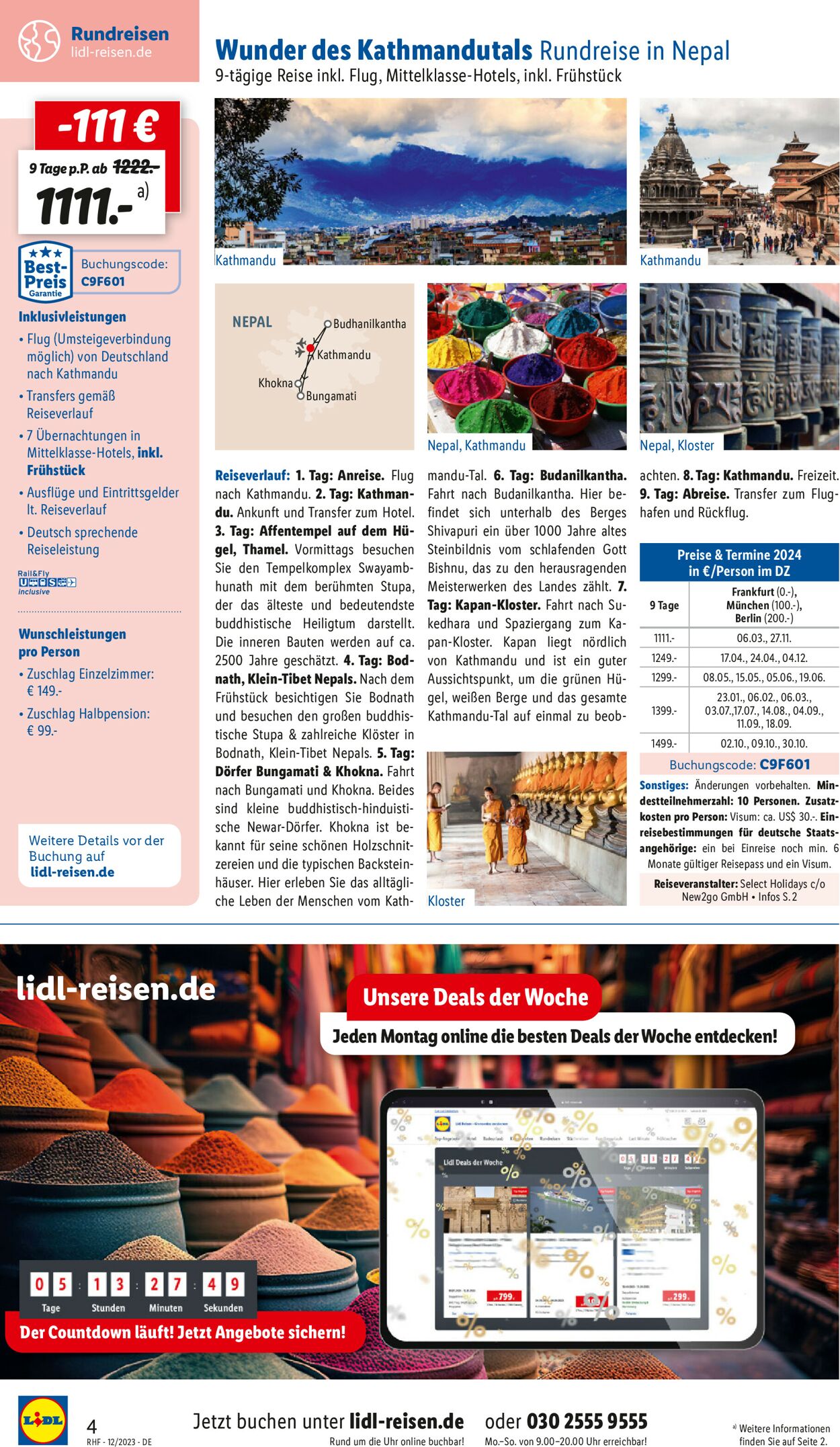 Lidl-Reisen Prospekt - Aktuell vom 29.11-31.12.2023 (Seite 4)