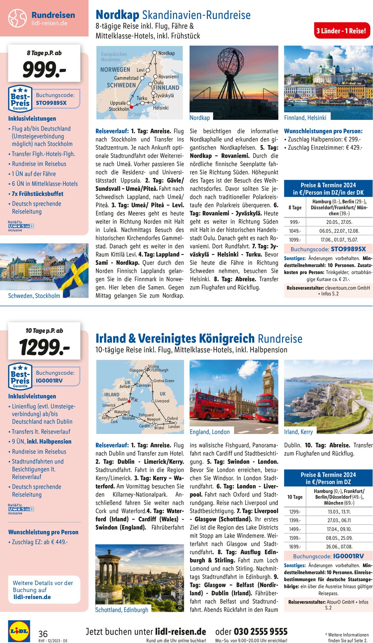 Lidl-Reisen Prospekt - Aktuell vom 29.11-31.12.2023 (Seite 36)