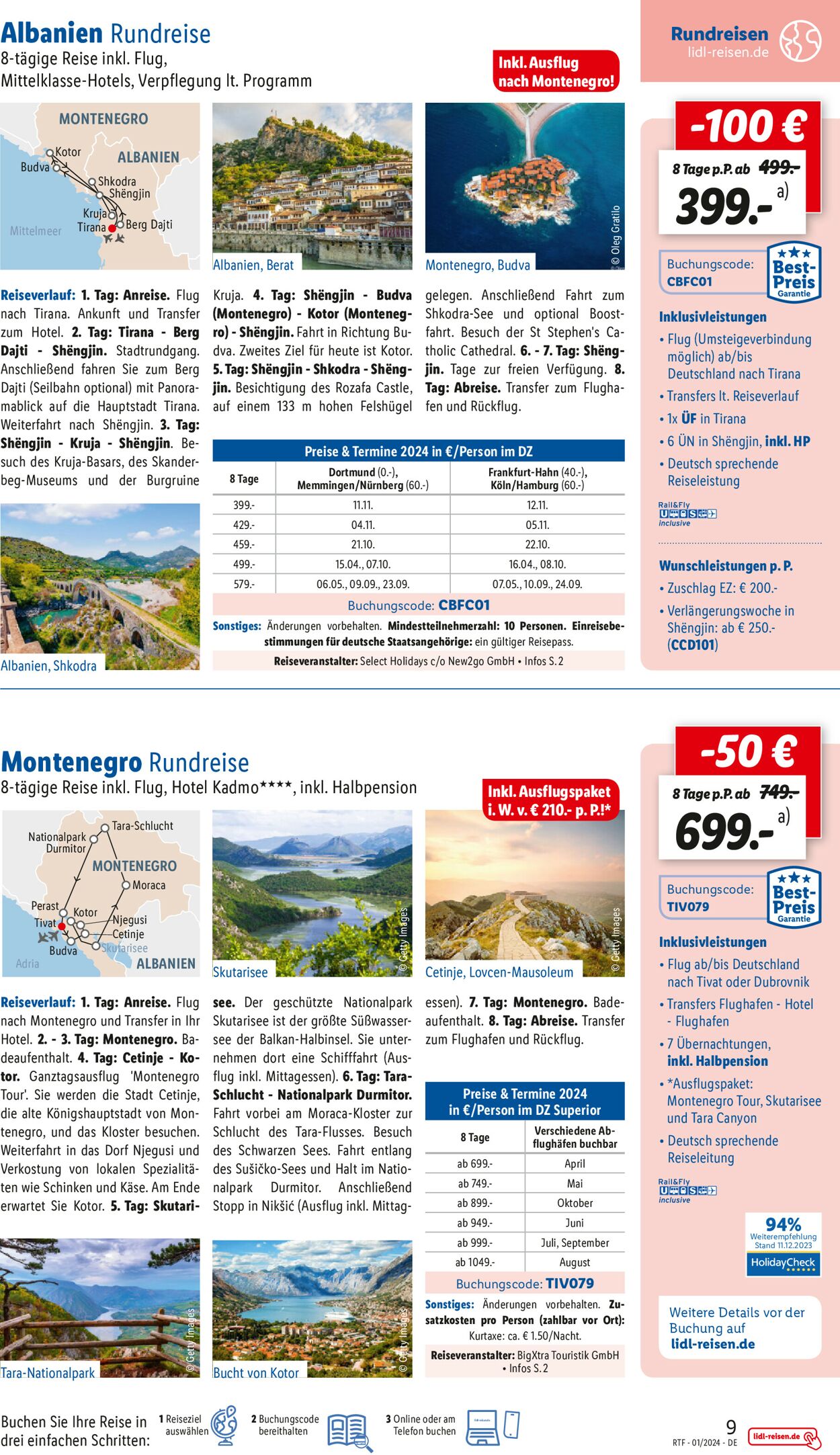 Lidl-Reisen Prospekt - Aktuell vom 15.01-15.02.2024 (Seite 9)