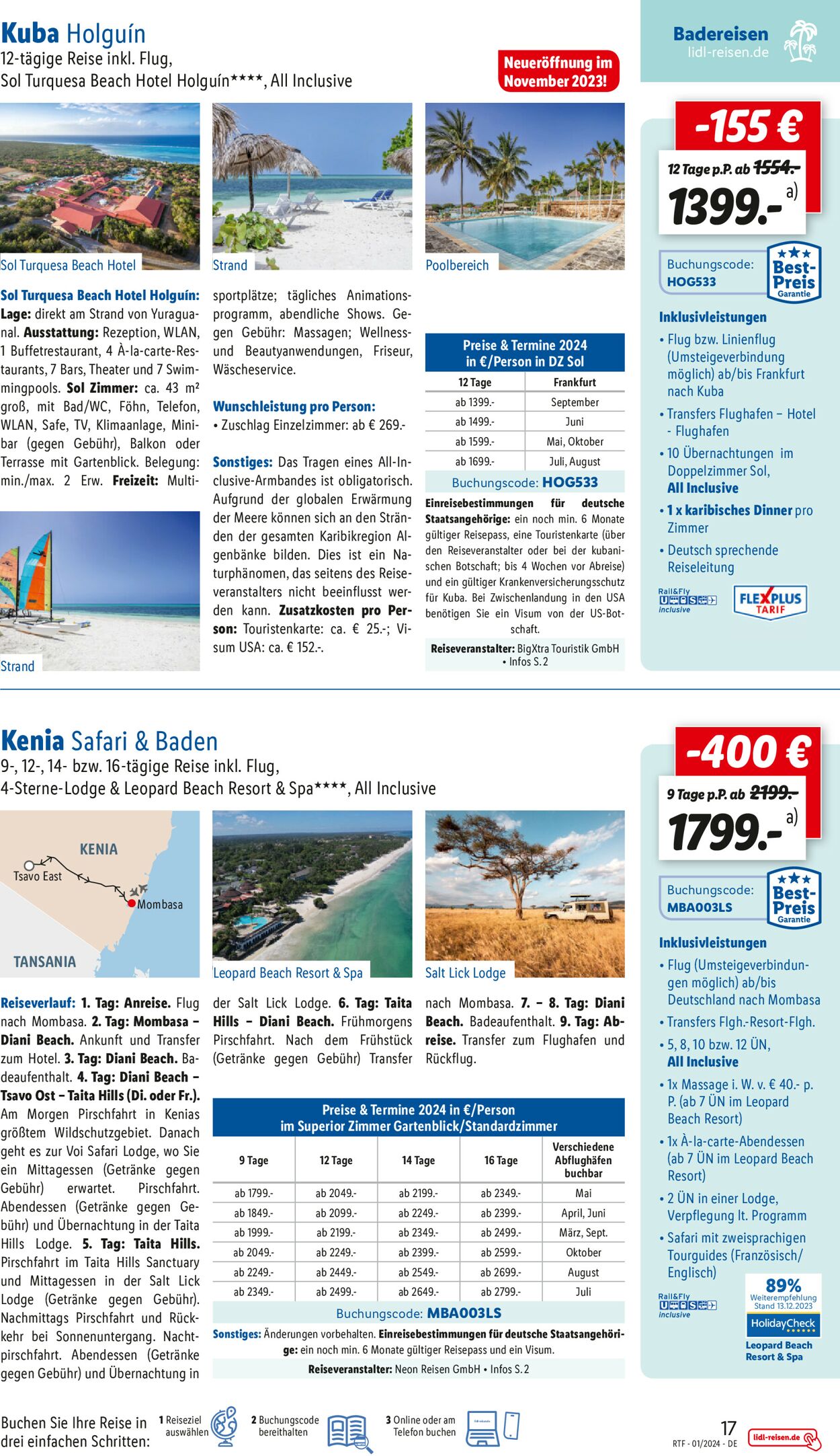 Lidl-Reisen Prospekt - Aktuell vom 15.01-15.02.2024 (Seite 17)