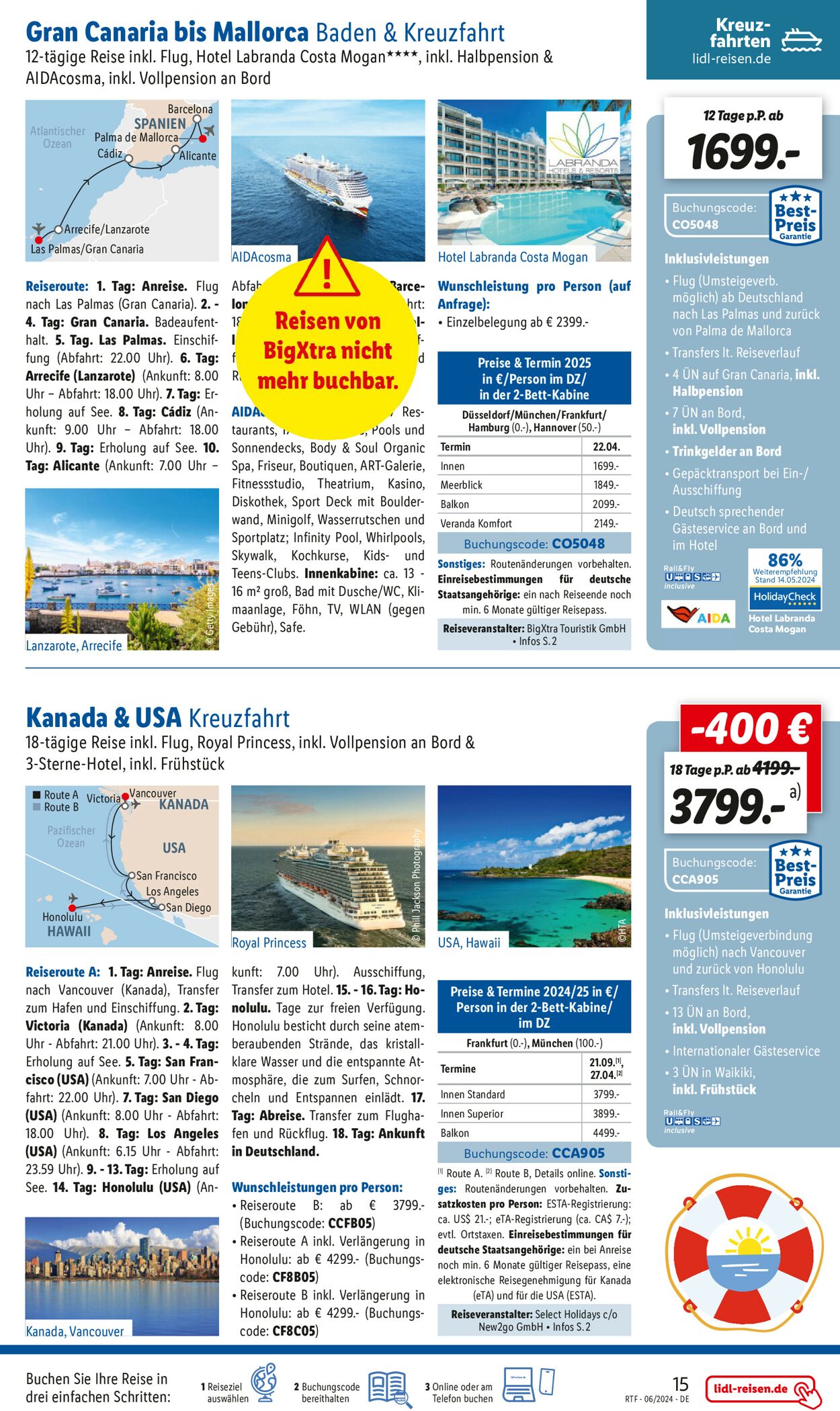 Lidl-Reisen Prospekt - Aktuell vom 13.06-15.07.2024 (Seite 15)