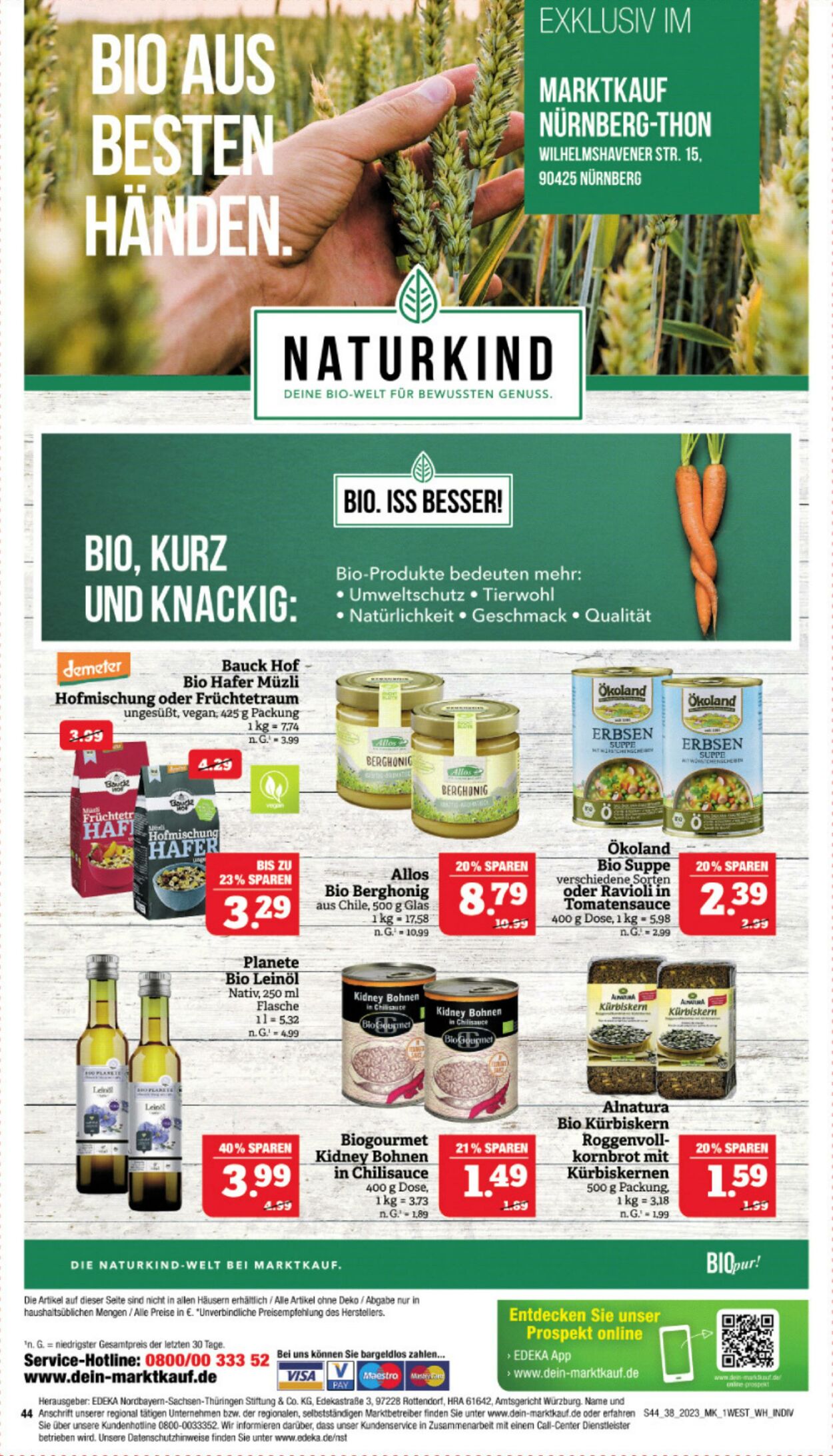 Marktkauf - Nürnberg-Thon Prospekt - Aktuell vom 18.09-23.09.2023 (Seite 44)