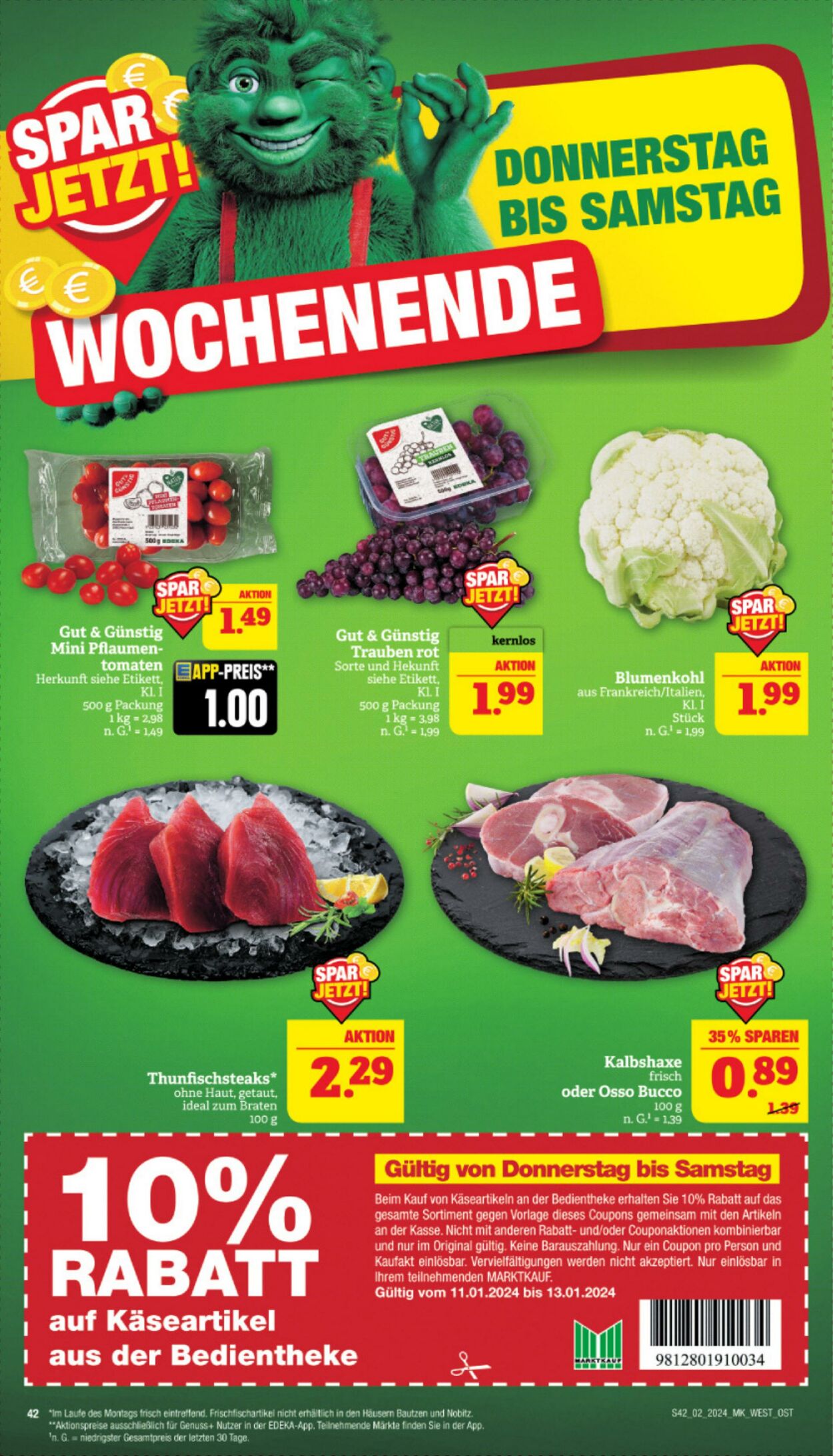 Marktkauf - Nürnberg-Thon Prospekt - Aktuell vom 08.01-13.01.2024 (Seite 42)
