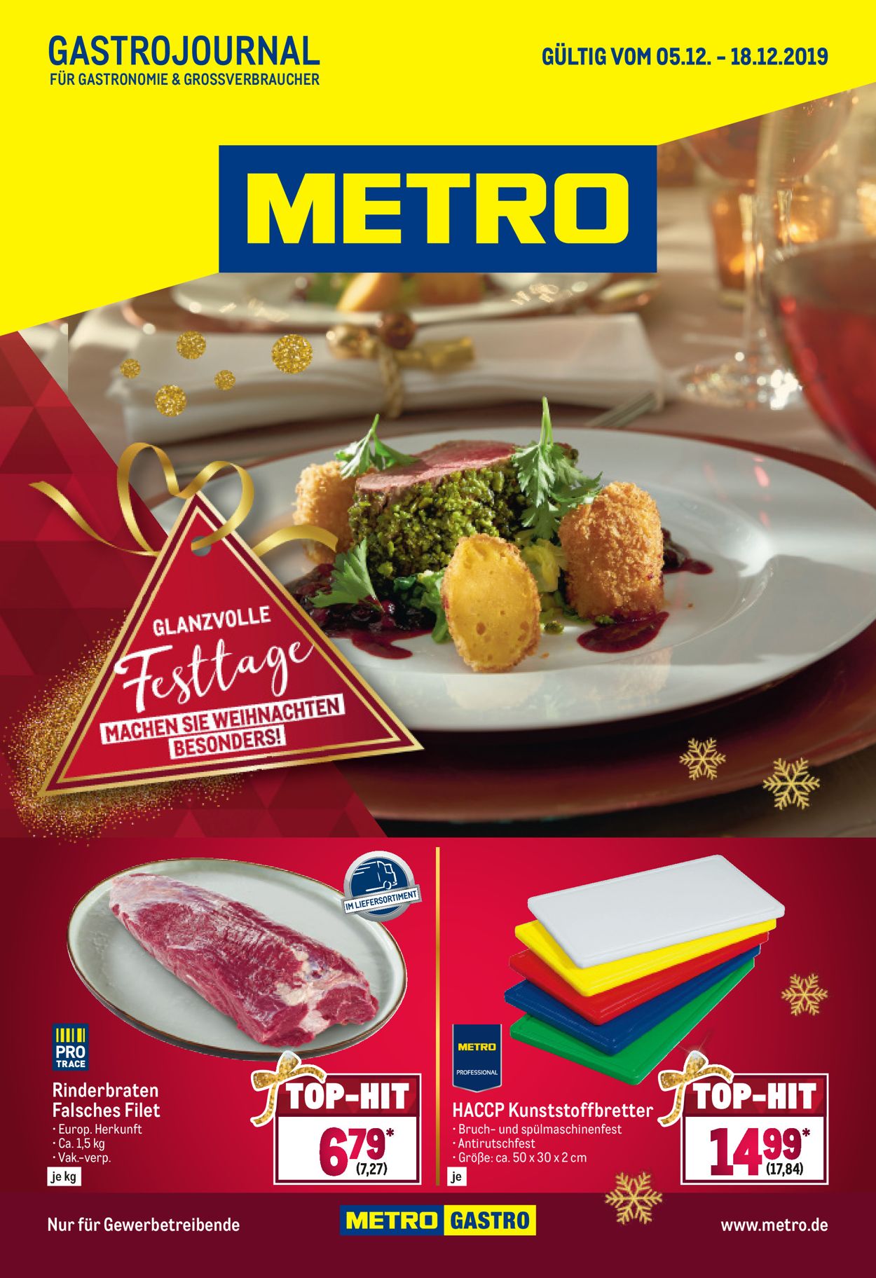 Metro Weihnachtsprospekt 2019 Prospekt - Aktuell vom 05.12-18.12.2019
