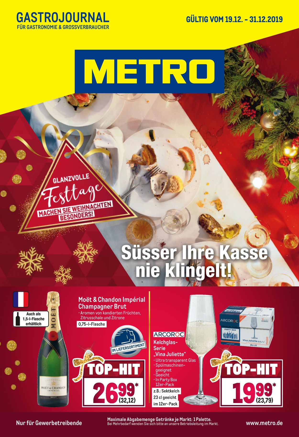 Metro Weihnachtsprospekt 2019 Prospekt - Aktuell vom 19.12-31.12.2019